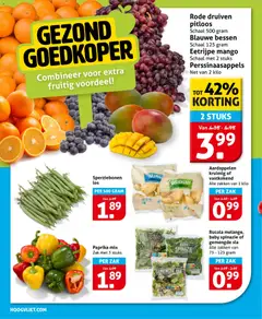 Hoogvliet folder - Voorbeeld van een folder van Hoogvliet, geldig van 06.05.2026 | Pagina: 4 | Producten: Spinazie, Sla, Rucola, Druiven