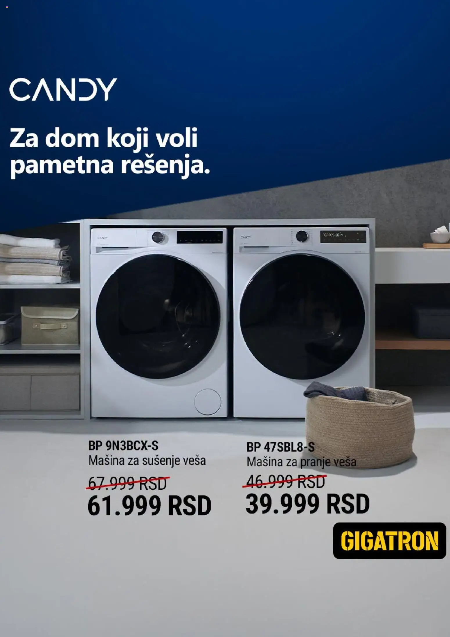 Gigatron katalog - važi od 07.09.2026 | Strana: 9 | Proizvode: Mašina za pranje veša, Mašina za sušenje veša
