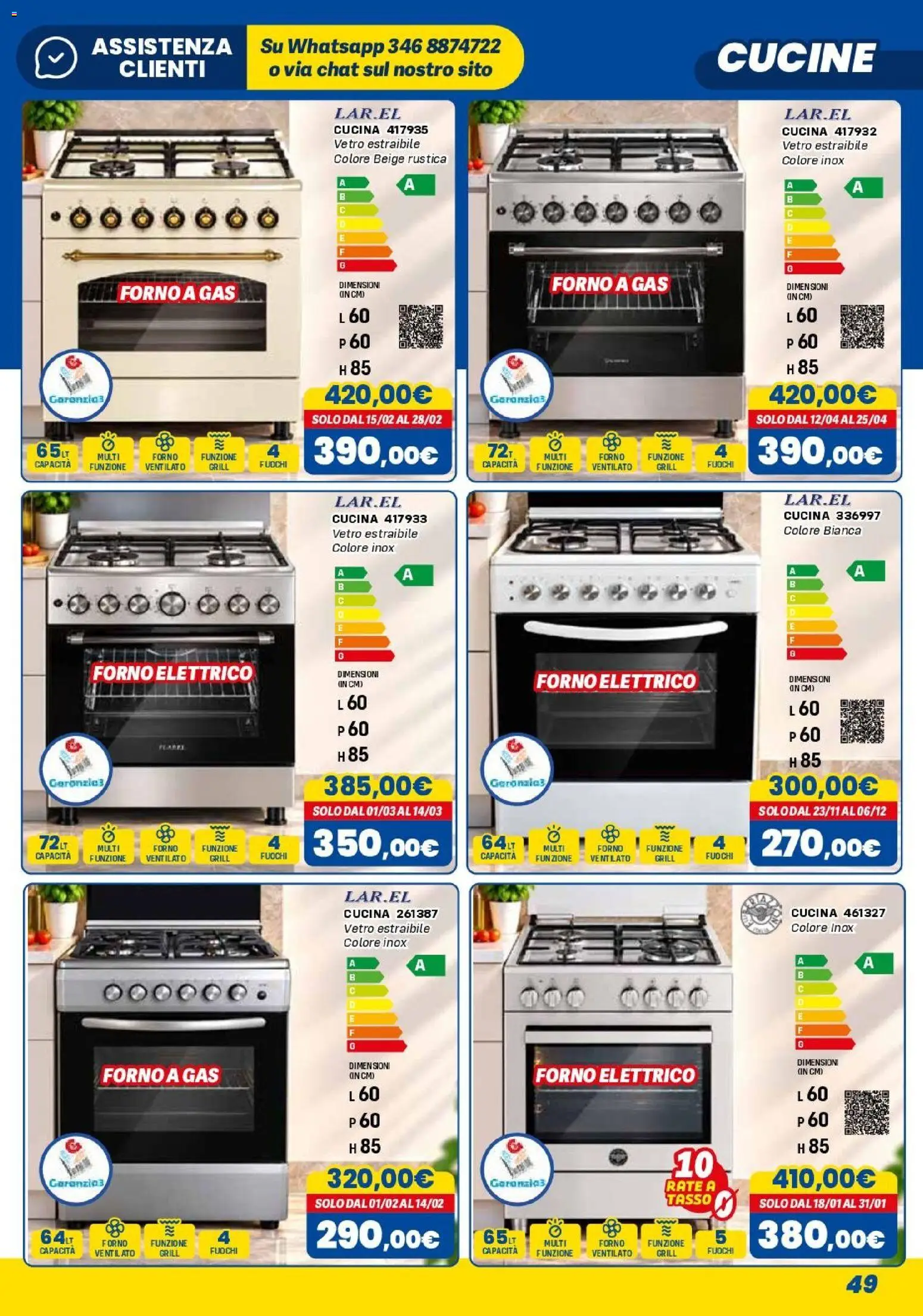 Volantino Orizzonte del 01/11/2026 | Pagina: 49 | Prodotti: Cucine, Forno, Forno elettrico