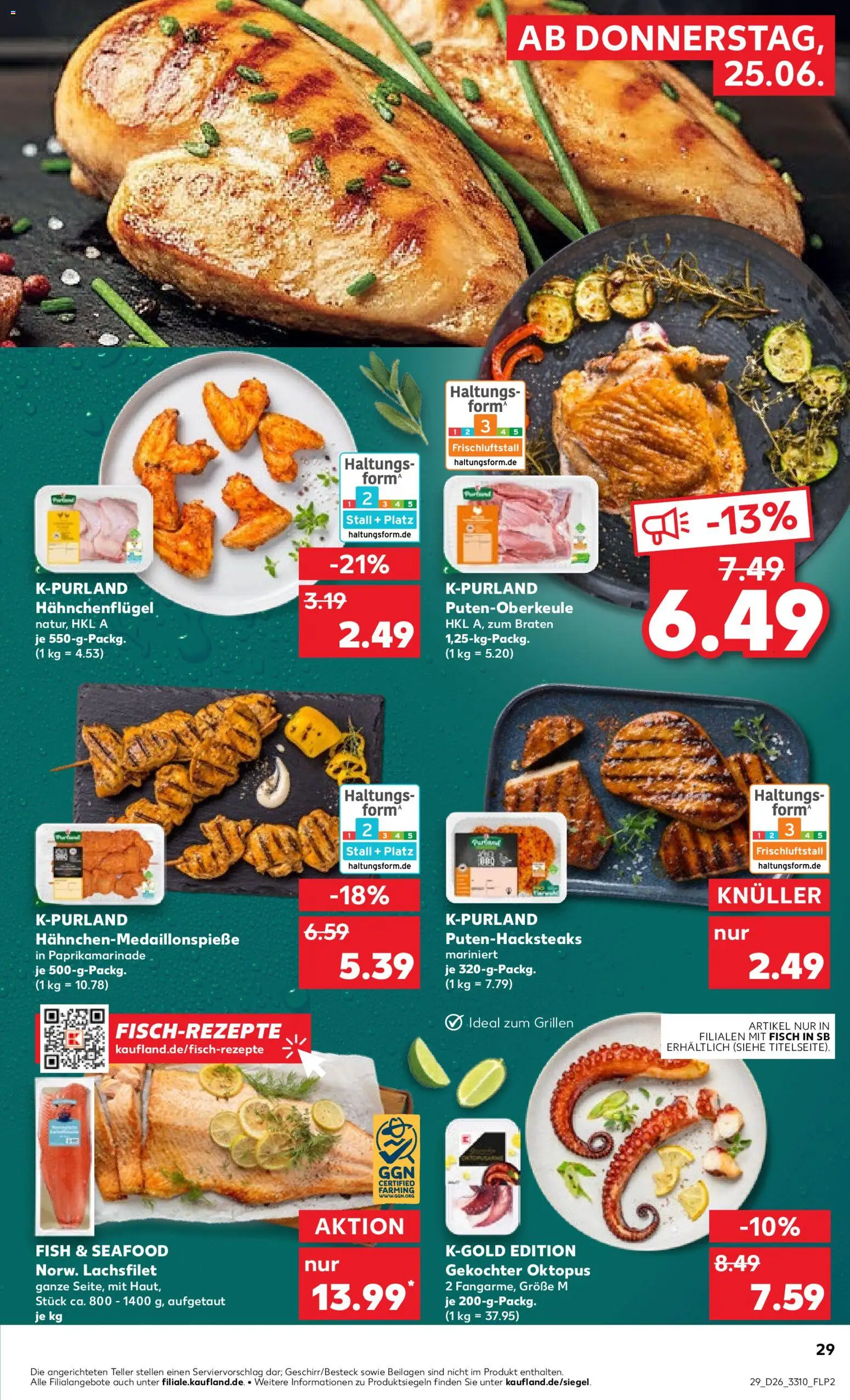 Kaufland Prospekt Zeitz – gültig ab 25.06.2026 | Seite: 29 | Produkte: Fisch, Steak