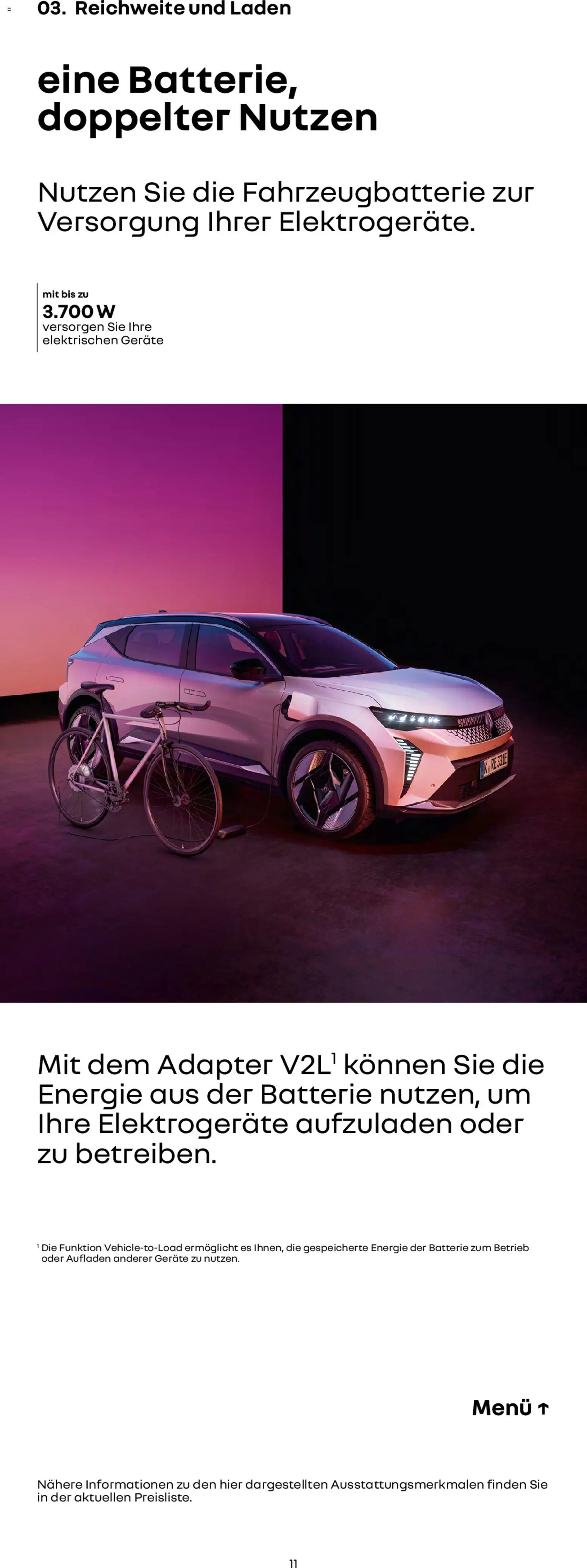 Renault Scenic E-Tech – gültig ab 15.01.2026 | Seite: 11 | Produkte: Adapter, Batterie