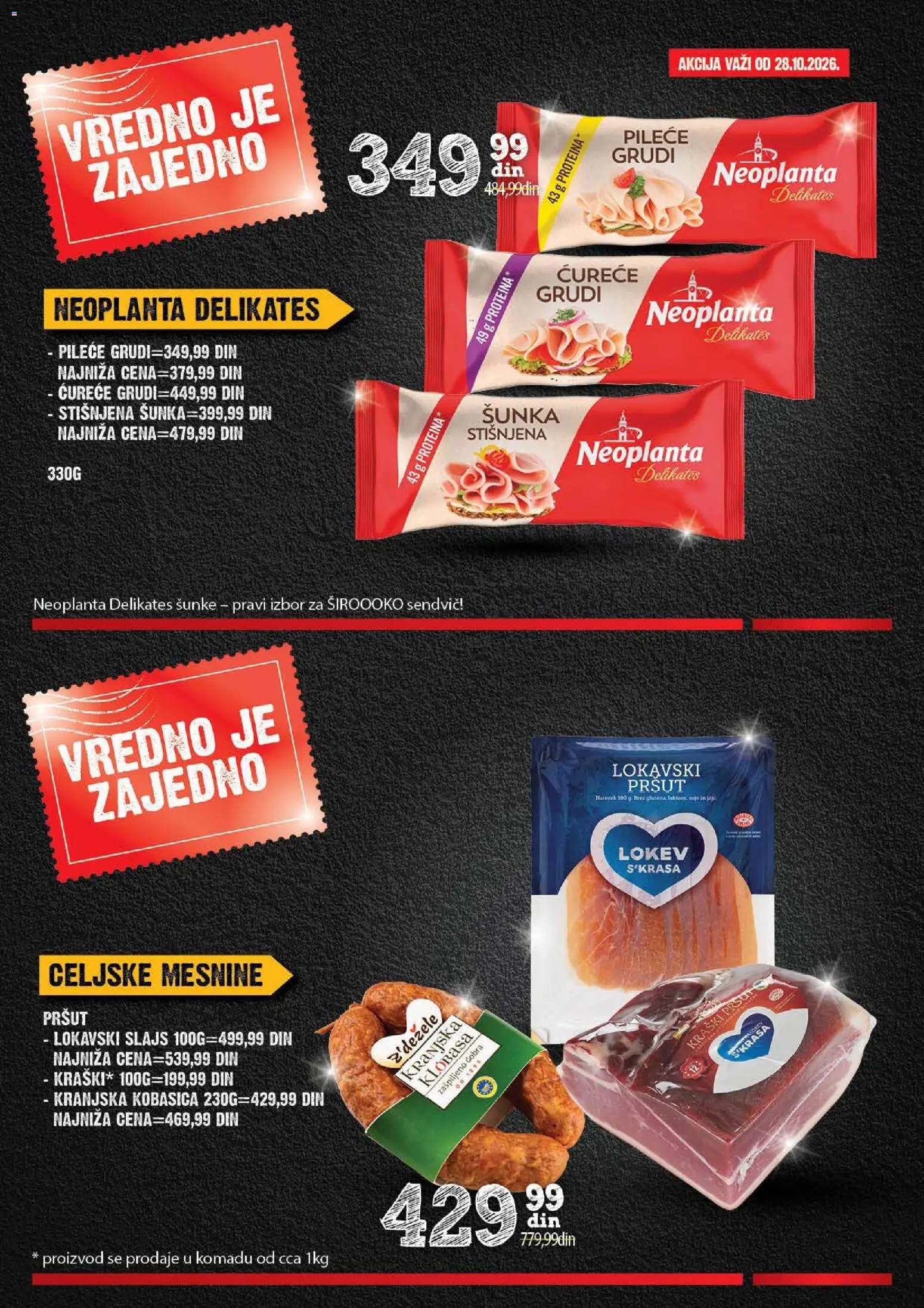 Roda katalog - važi od 26.10.2026 | Strana: 4 | Proizvode: Pršut, Šunka, Kobasica