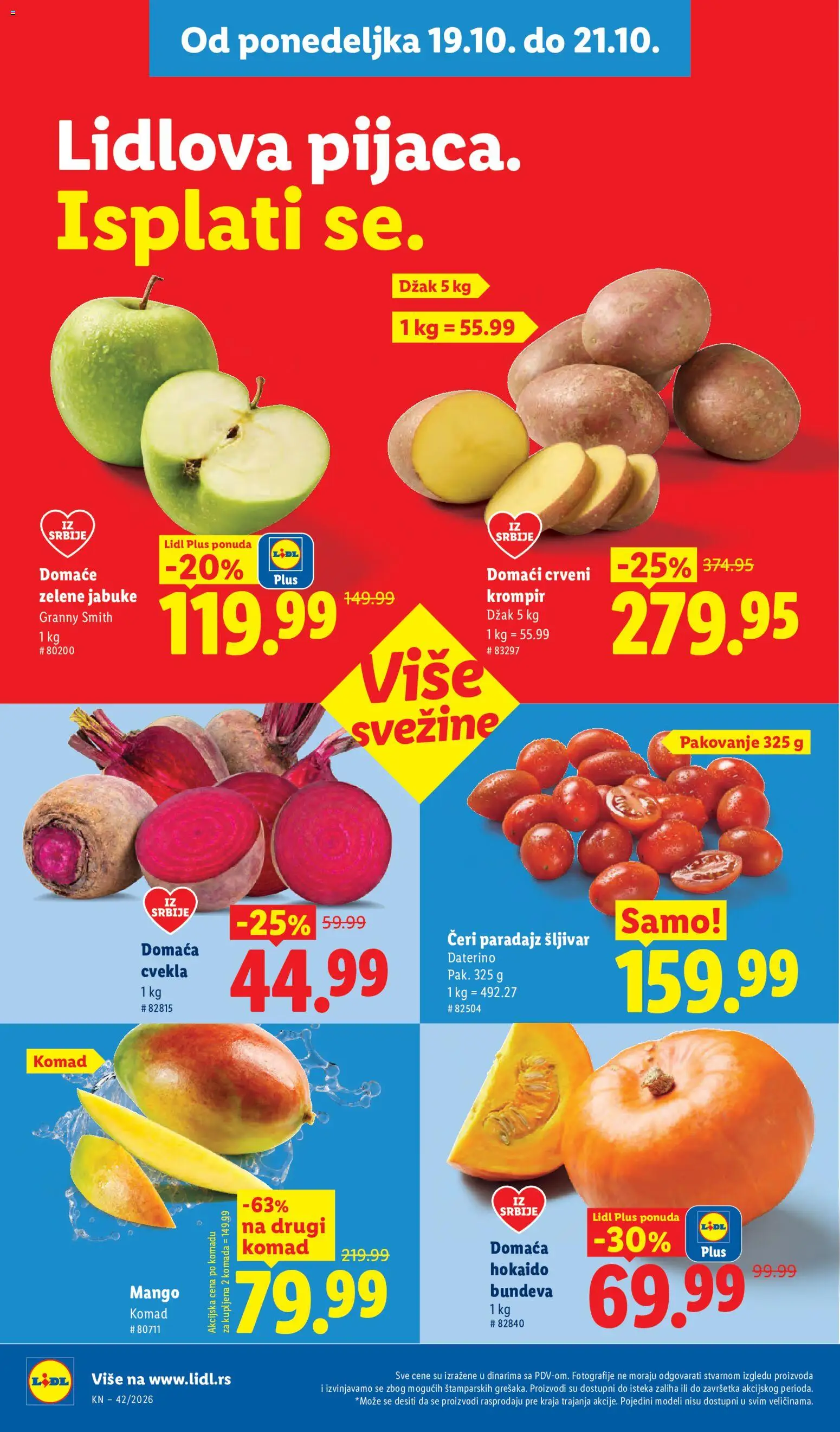 Lidl katalog - važi od 15.10.2026 | Strana: 98 | Proizvode: Hokaido bundeva, Čeri paradajz, Krompir, Paradajz