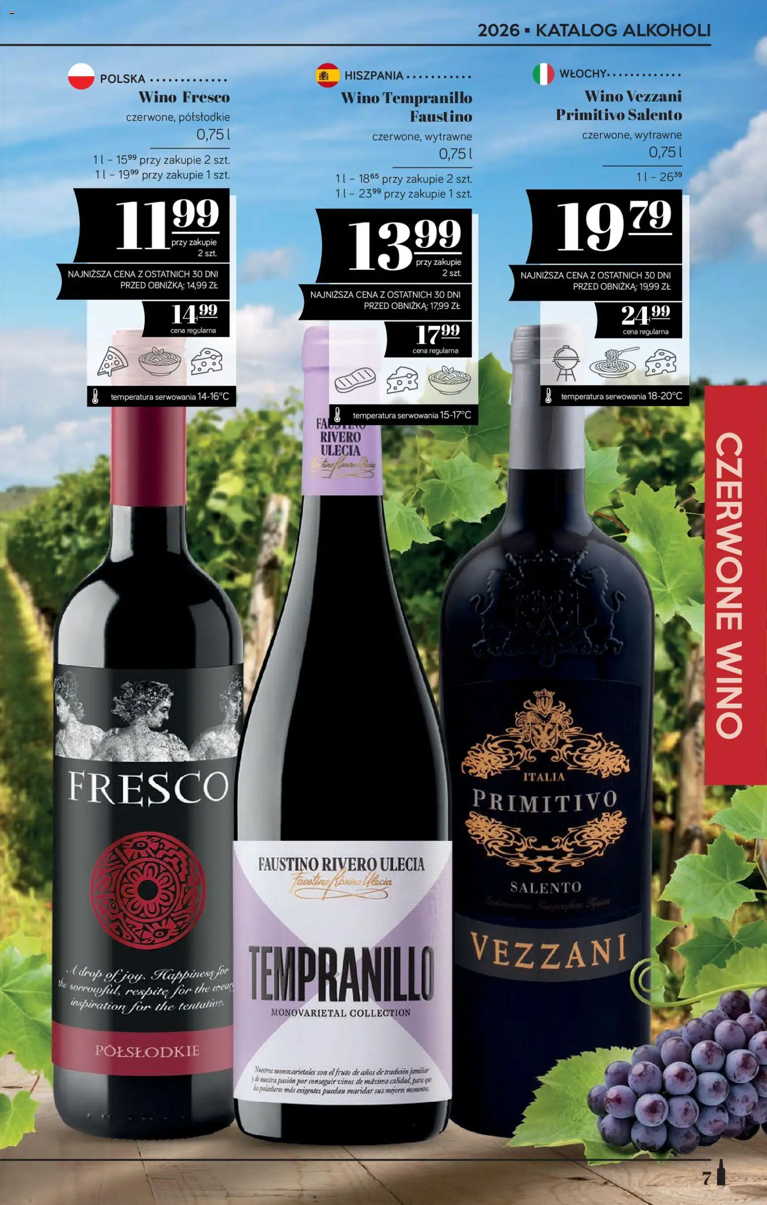 POLOmarket katalog - Alkoholi od 27.08.2026 | Strona: 7 | Produkty: Czerwone wino, Fresco wino, Wino, Fresco