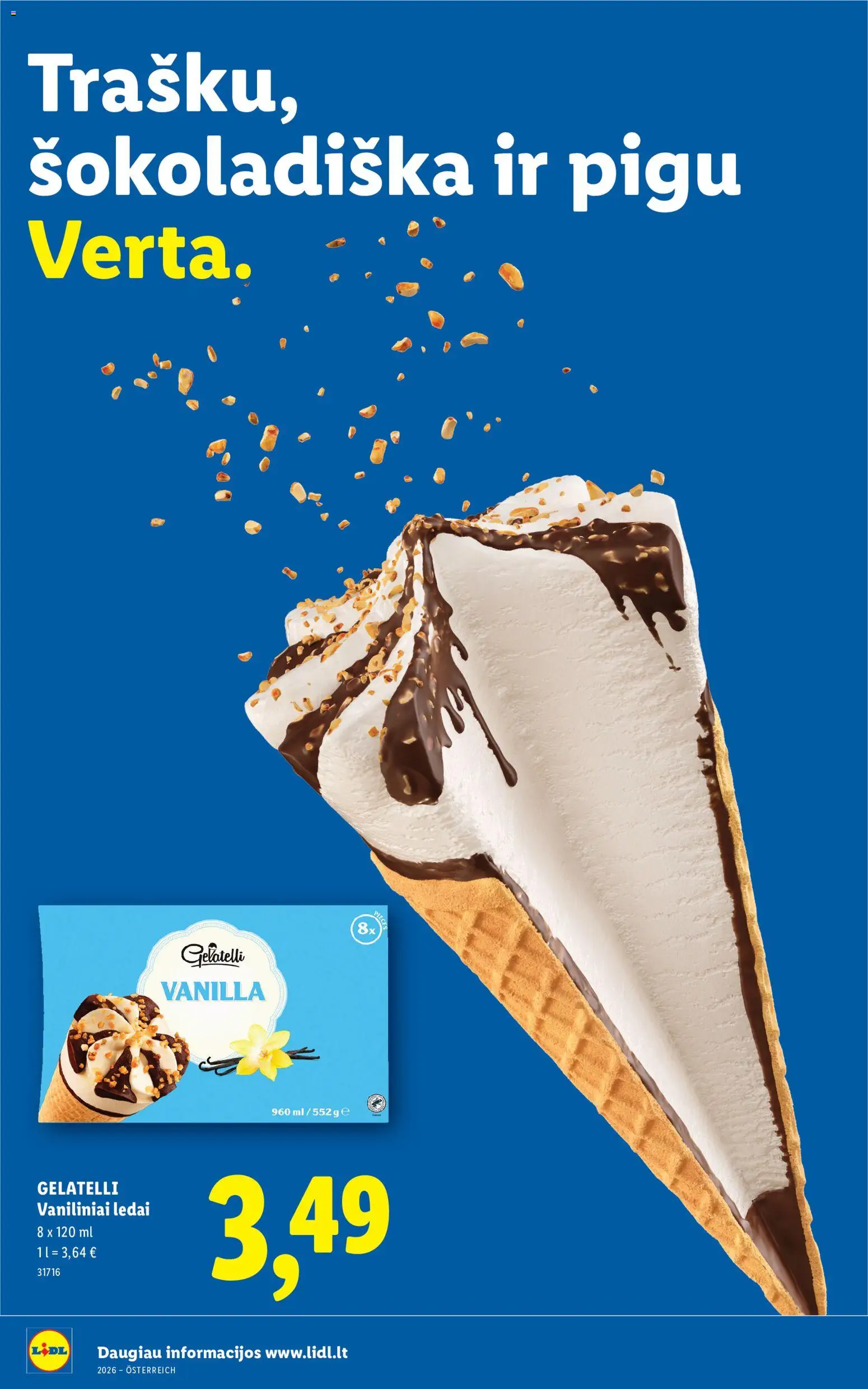 LIDL akcijos nuo 08.06.2026 | Puslapis: 6 | Prekių: Ledai