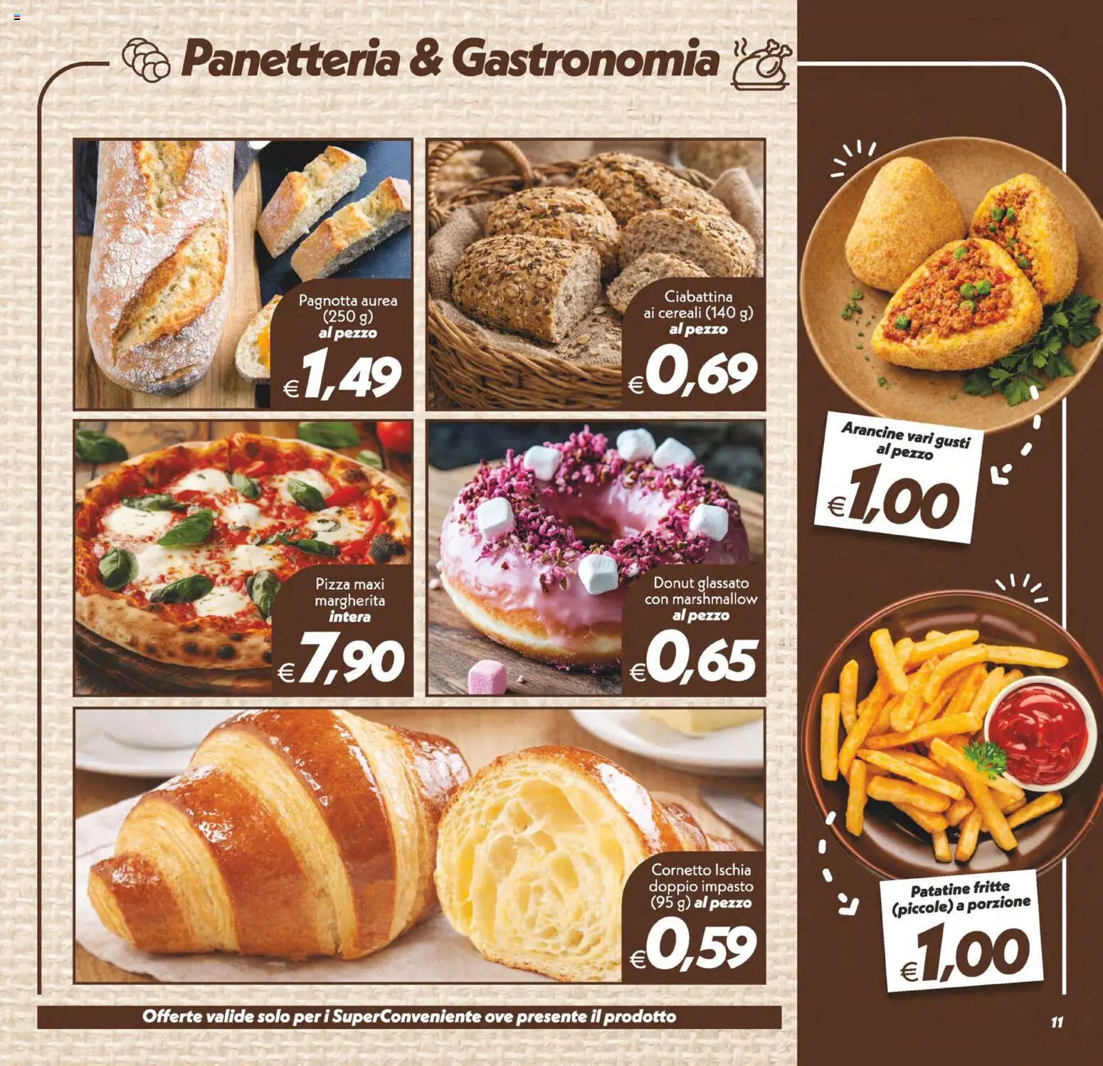 Volantino SuperConveniente del 13/10/2026 | Pagina: 11 | Prodotti: Cornetto, Cereali, Patatine, Impasto