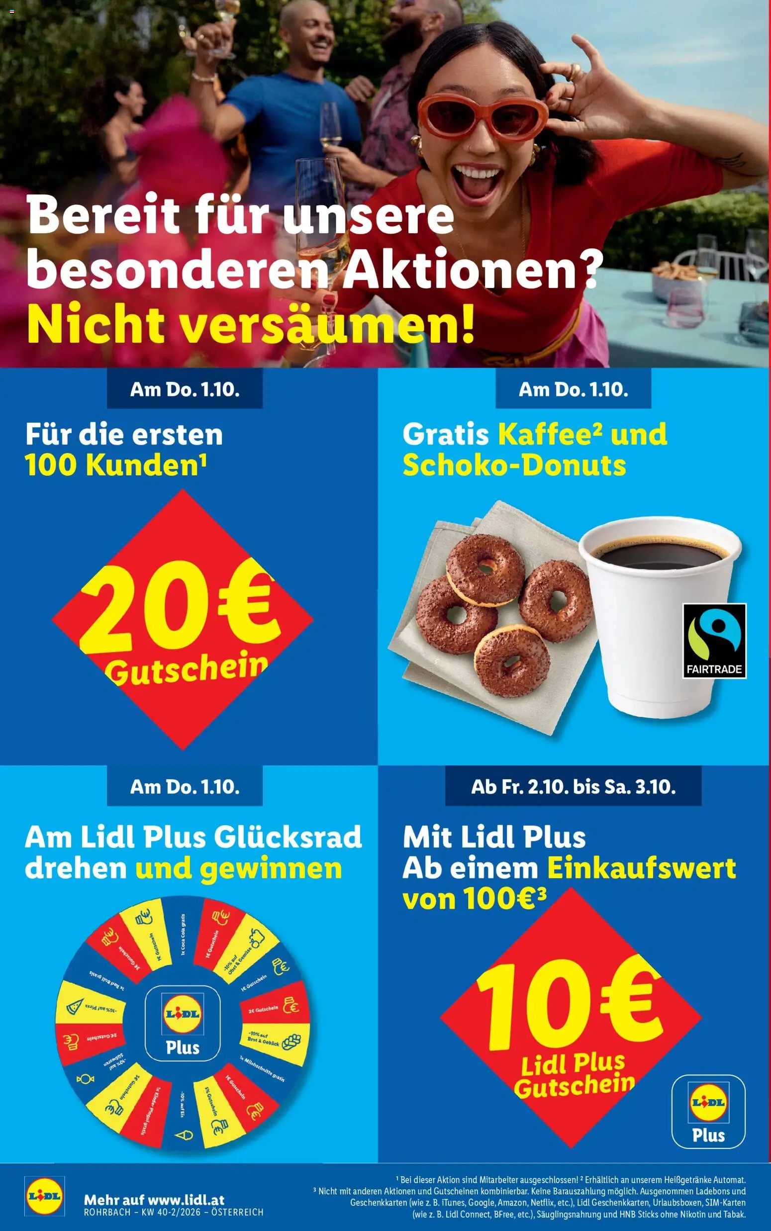 Lidl Jeden Tag deine günstigen Preise. gültig ab 01.10.2026 | Seite: 2 | Produkte: Obst, Gebäck, Brot, Kaffee
