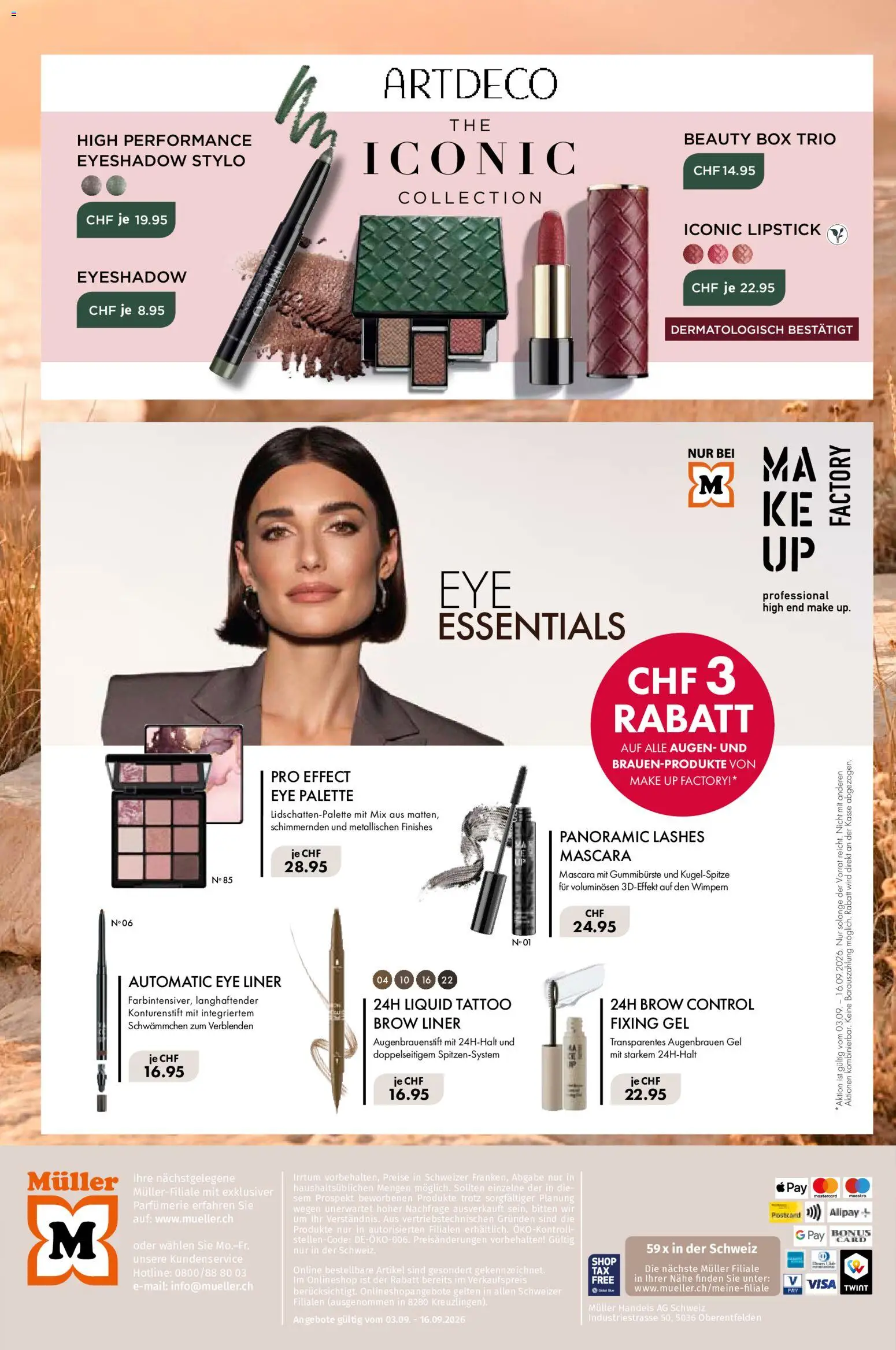Müller aktionen Beauty-Highlights – gültig ab 03.09.2026 | Seite: 6 | Produkte: Augenbrauenstift, Box, Mascara