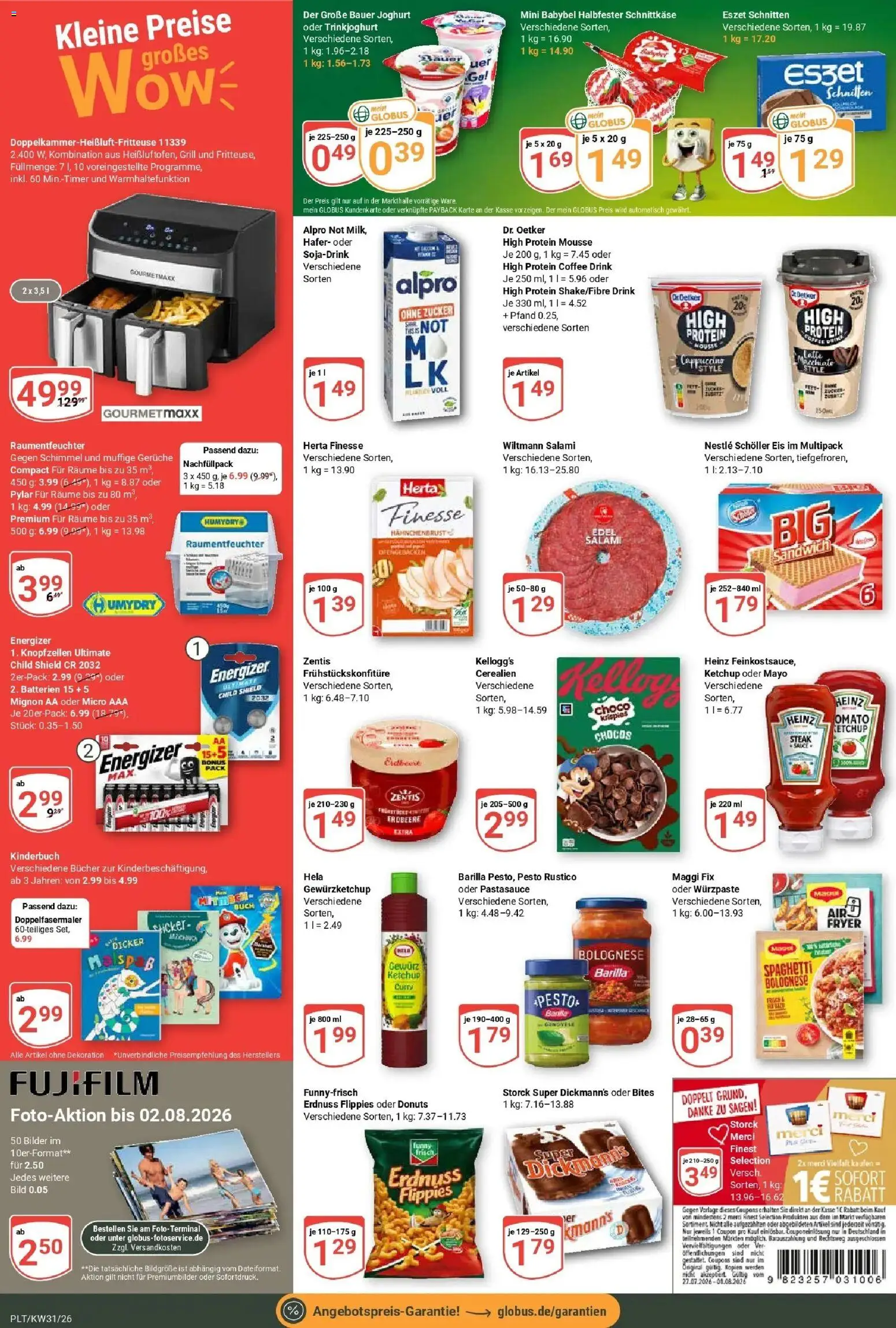 Globus Prospekt Plattling – gültig ab 20.07.2026 | Seite: 7 | Produkte: Merci, Batterien, Donuts, Maggi fix