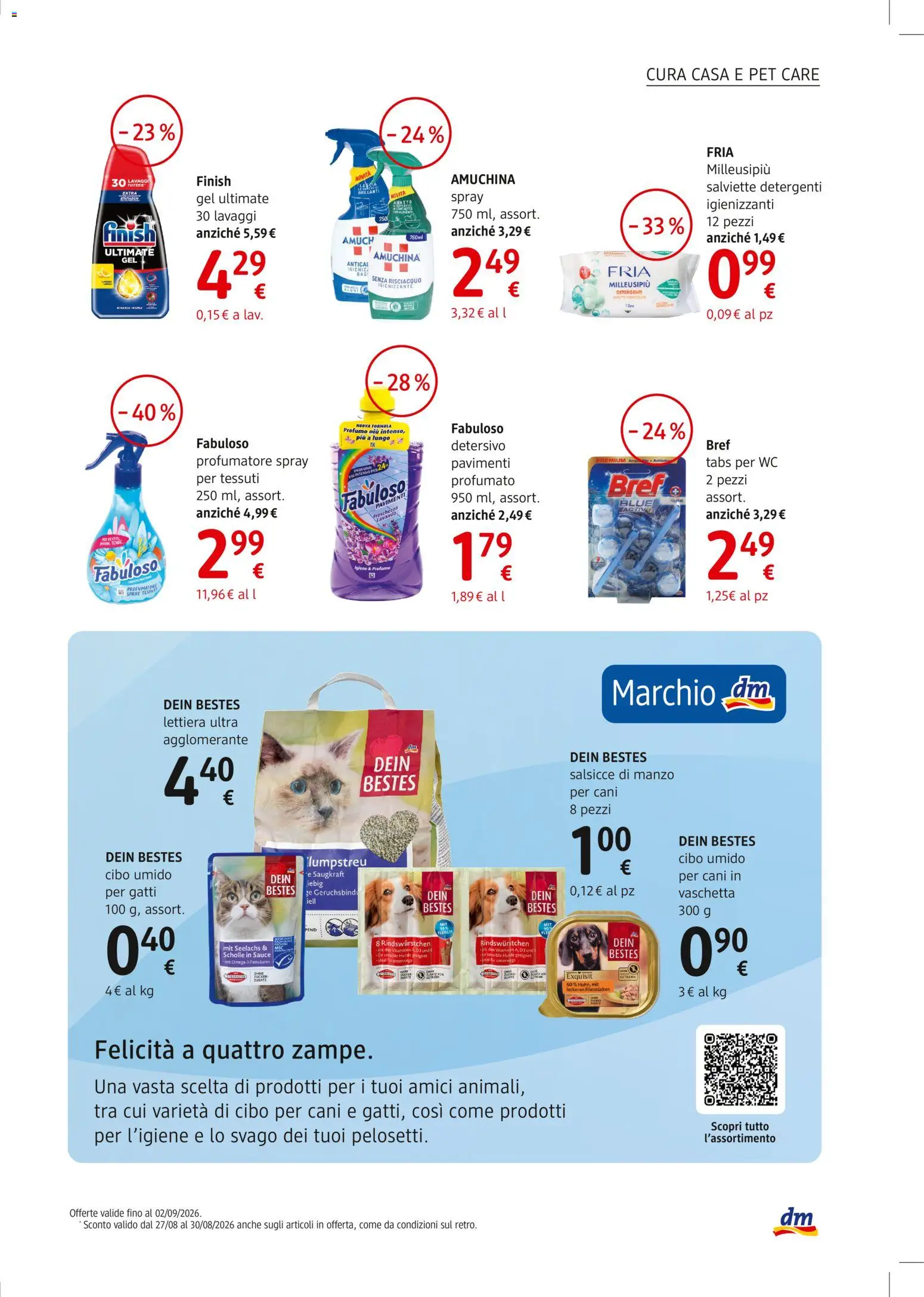 Volantino dm drogerie markt del 27/08/2026 | Pagina: 13 | Prodotti: Manzo, Cibo per cani, WC, Profumo