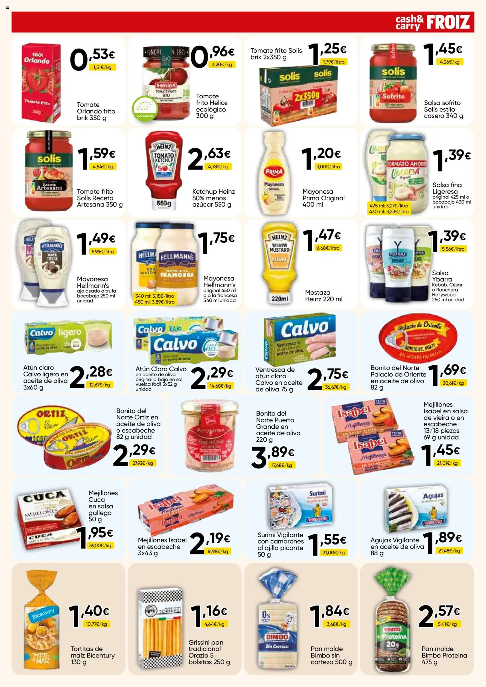 Froiz - Folleto Cash │ válido desde el 07/07/2026 | Página: 3 | Productos: Mejillones escabeche, Aceite de oliva, Οθόνη προβολής, Atún claro