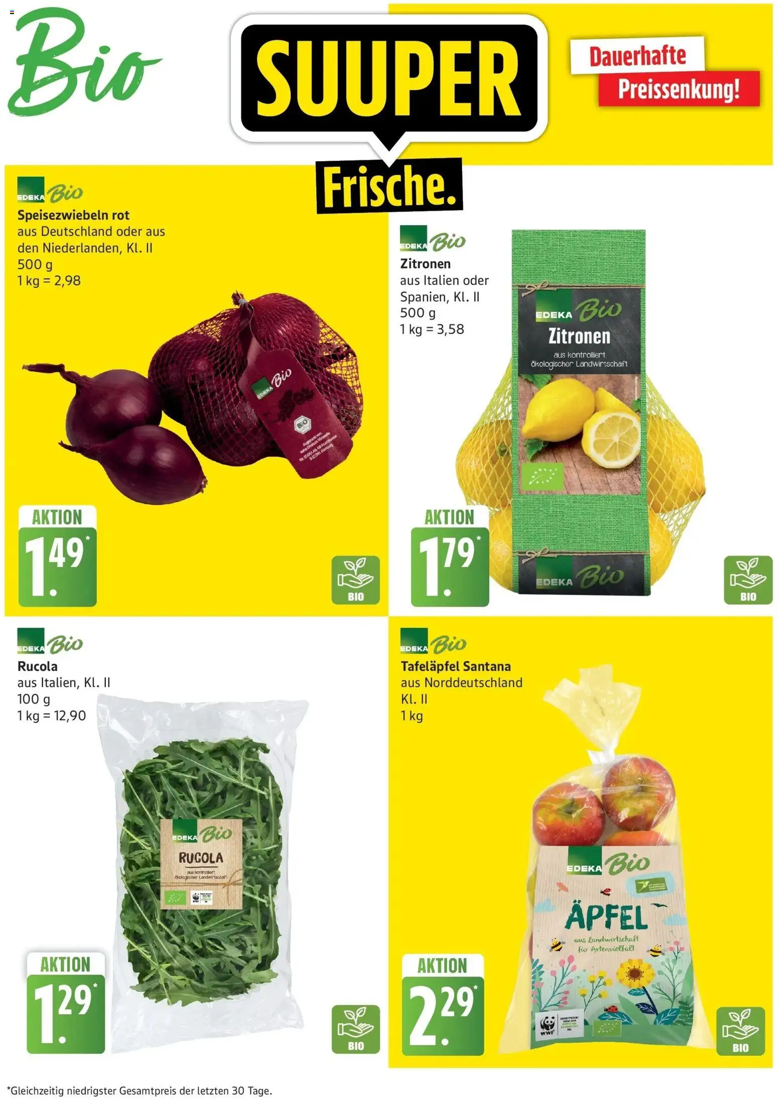 Edeka Prospekt Schleswig (ab 28.09.2026) » Angebote Online | Seite: 3 | Produkte: Rucola, Äpfel, Zitronen
