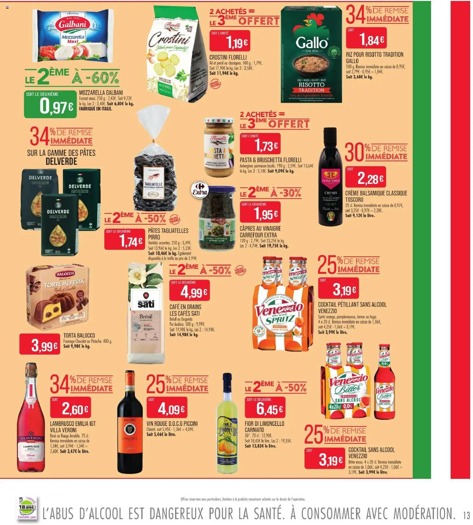 {H1} | Page: 13 | Produits: Orange, Parmesan, Vin, Pâtes