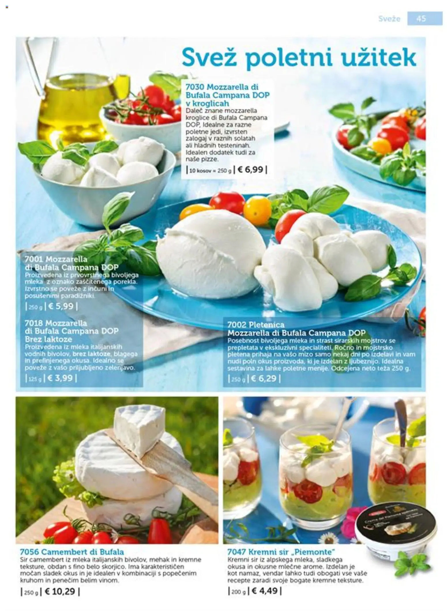 Novi Bofrost katalog ponudbe – veljaven od 01.07.2026 | Stran: 45 | Izdelki: Teza, Sir