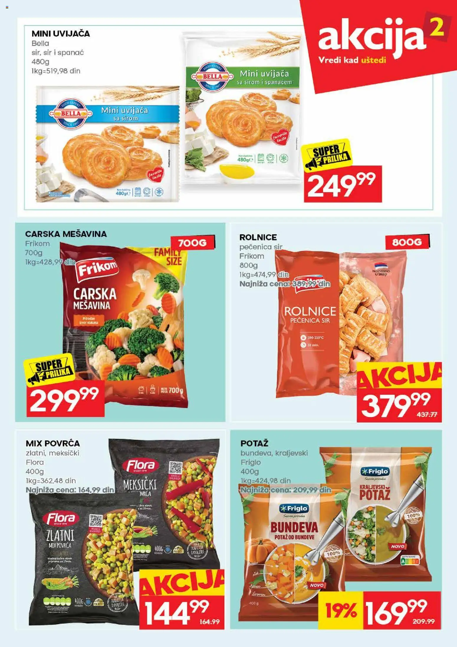 Idea katalog - važi od 17.08.2026 | Strana: 23 | Proizvode: Spanać, Sir, Bundeva, Pečenica