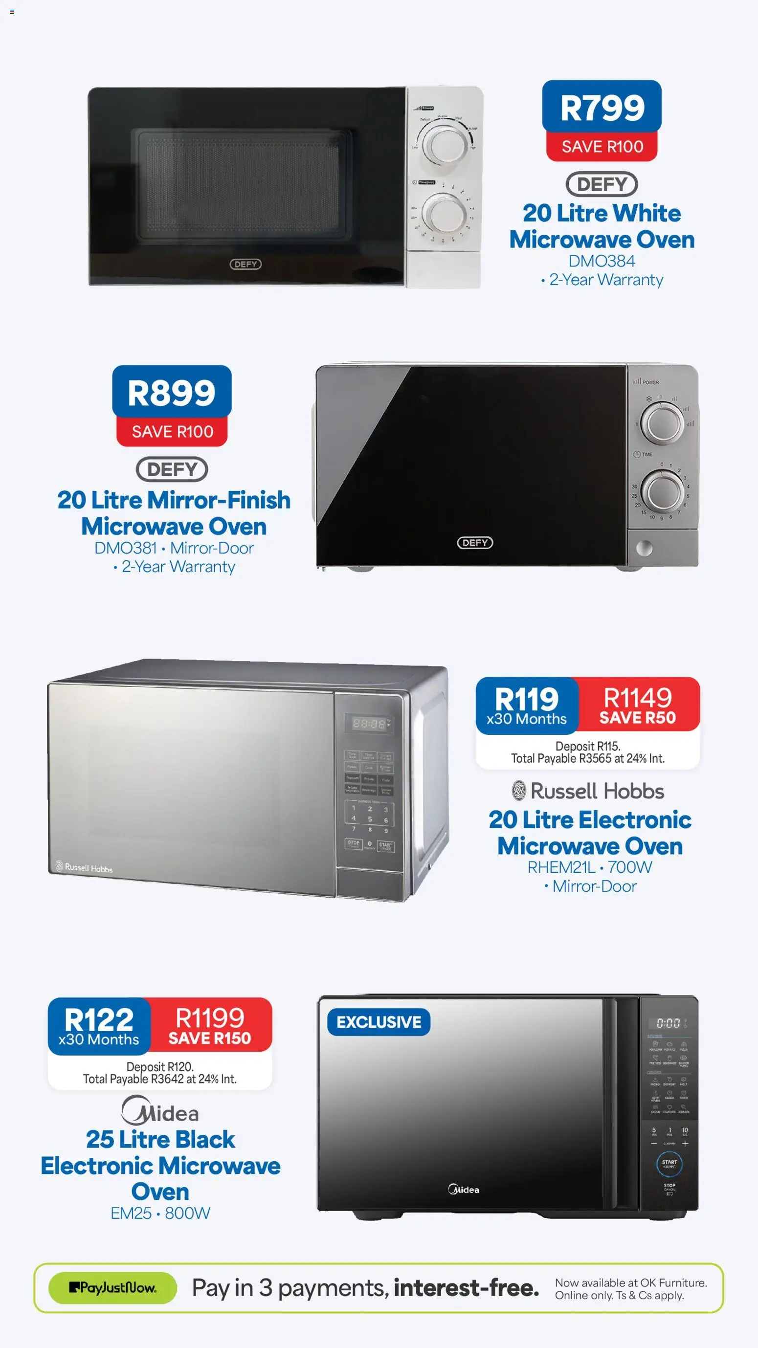 New OK Furniture catalogue – valid from 15/07/2026 | Page: 9 | Products: Oven, Microwave oven, Microwave