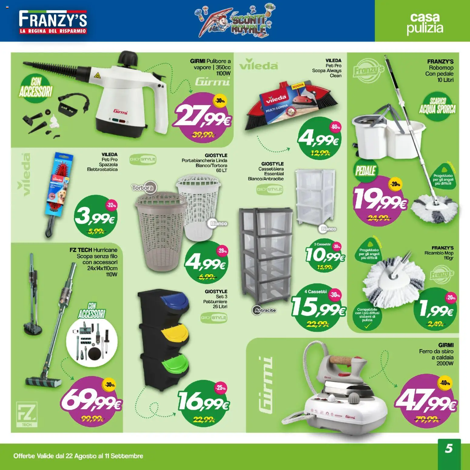 Volantino Franzy's del 22/08/2026 | Pagina: 5