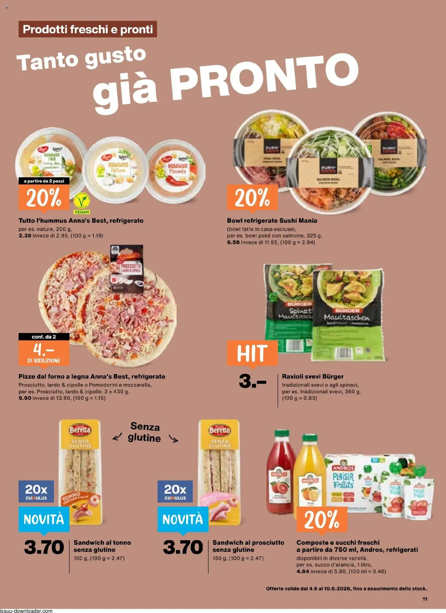 Migros aktionen IT – gültig ab 04.06.2026 | Seite: 11 | Produkte: Burger, Pizza