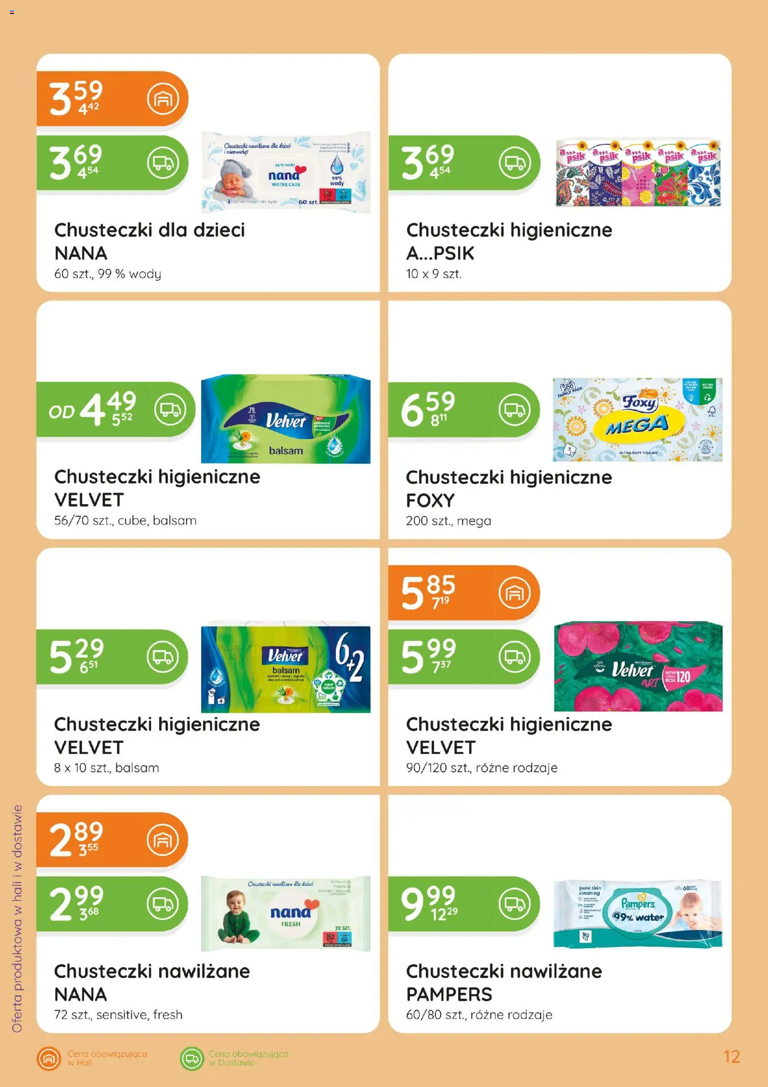 Eurocash gazetka - Katalog Chemiczny od 01.10.2026 | Strona: 12 | Produkty: Chusteczki nawilżane, Chusteczki, Chusteczki dla dzieci, Chusteczki higieniczne