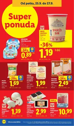 OKUSI ZAVIČAJA Lećevački kravlji sir, 100 g Mladi ili tvrdi Narezak - Pregled kataloga iz trgovine Lidl, vrijedi od 21.09.2026 | Stranica: 54