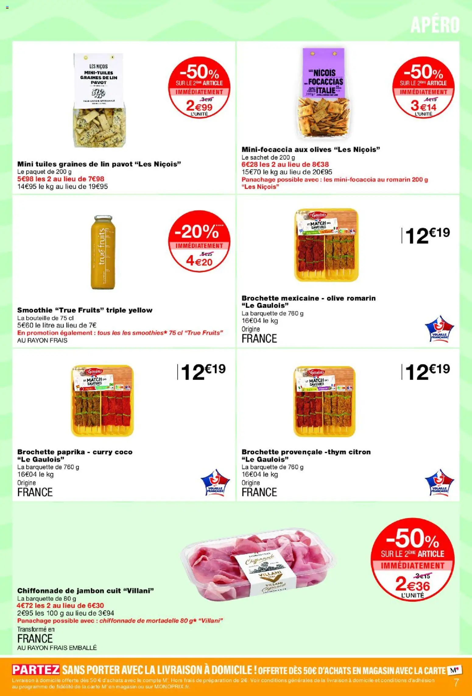 {H1} | Page: 7 | Produits: Citron, Olives, Curry, Jambon