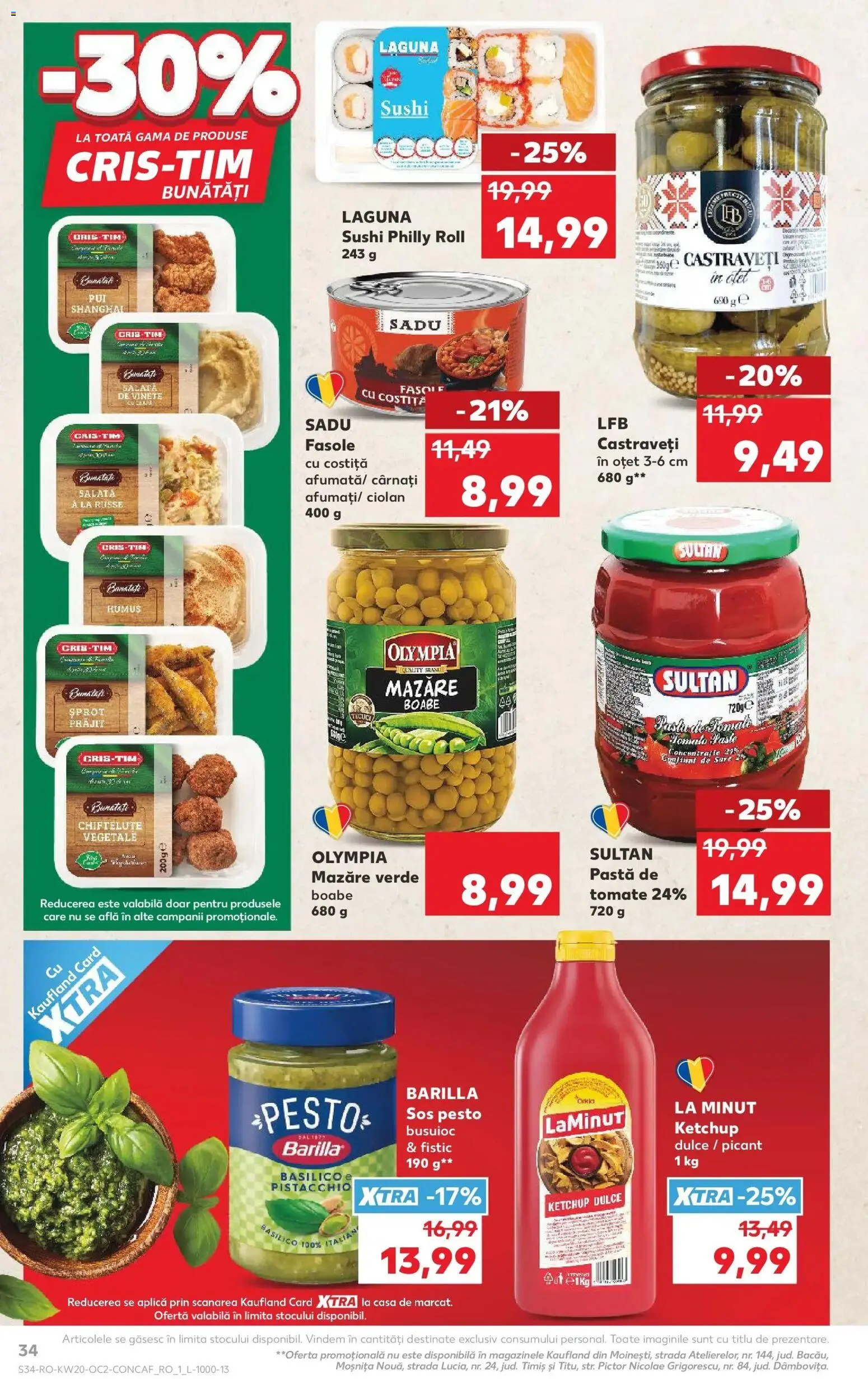 Noul catalog Kaufland – valabil de la 13.05.2026 | Pagină: 34 | Produse: Sushi, Oțet, Salată, Sos