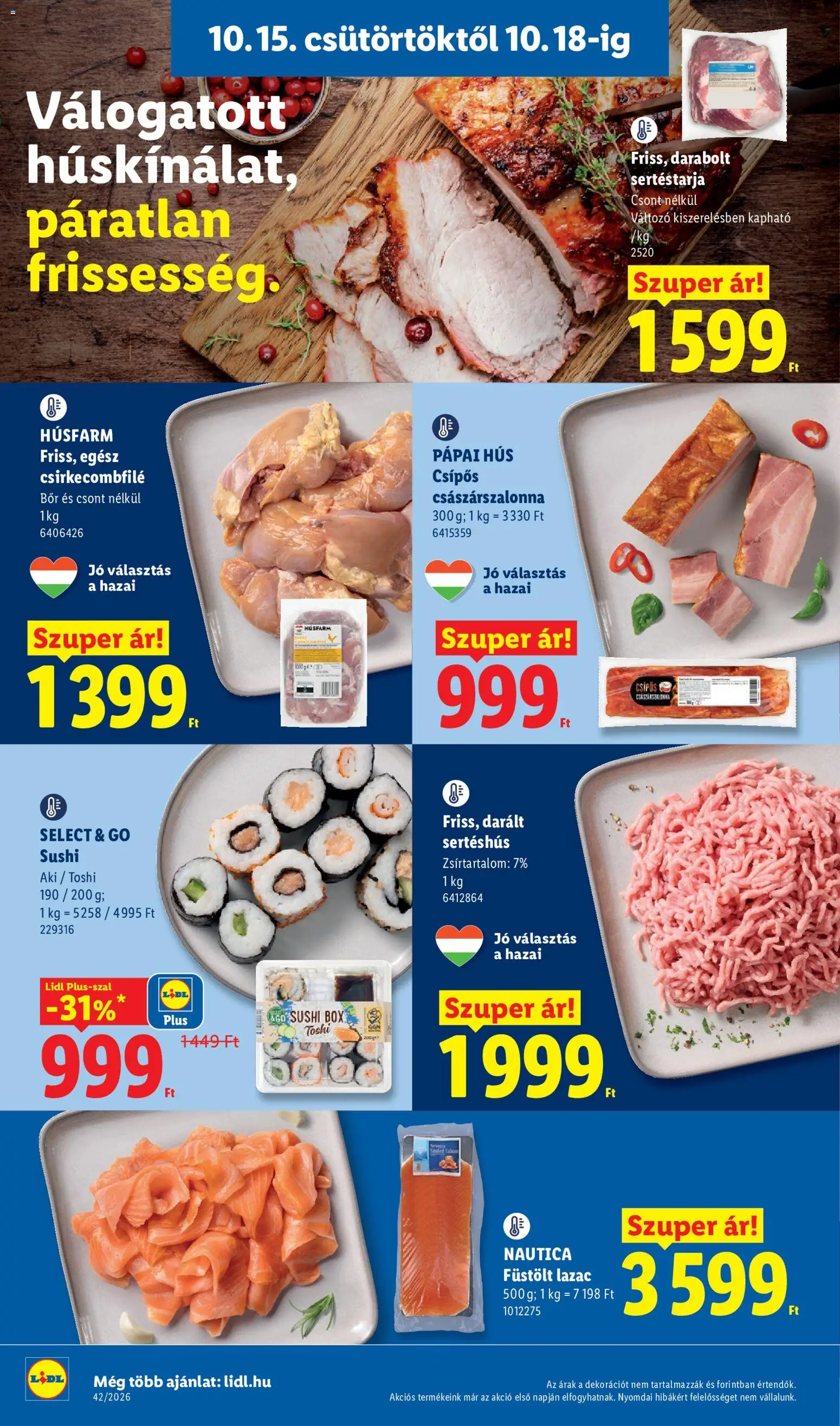 Lidl akciós ujság - amely érvényes a következő dátumtól: 2026.10.15. | Oldal: 4