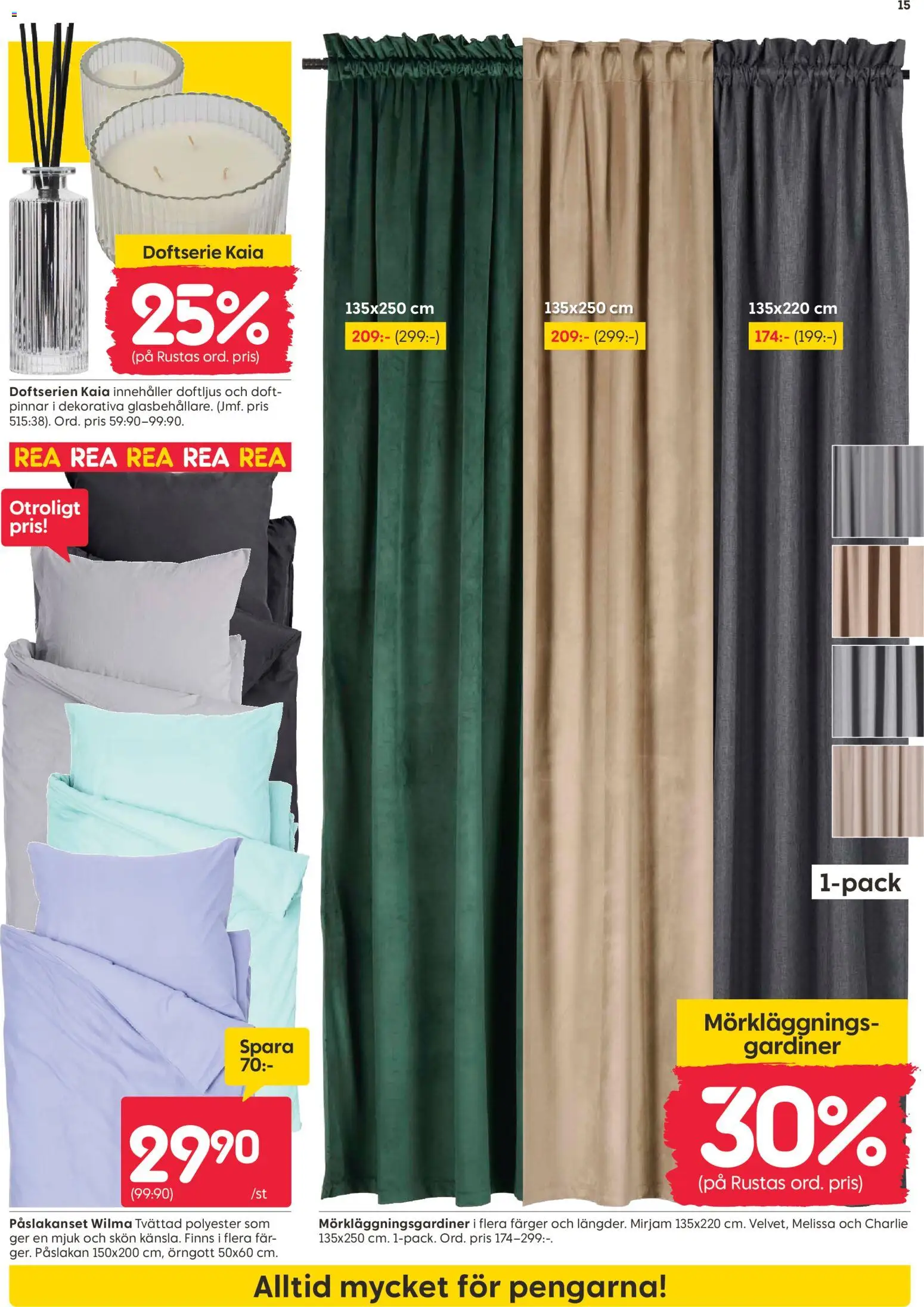 Rusta reklamblad aktuell från 22/06/2026 | Sida: 15 | Produkter: Doft, Örngott, Påslakanset, Set