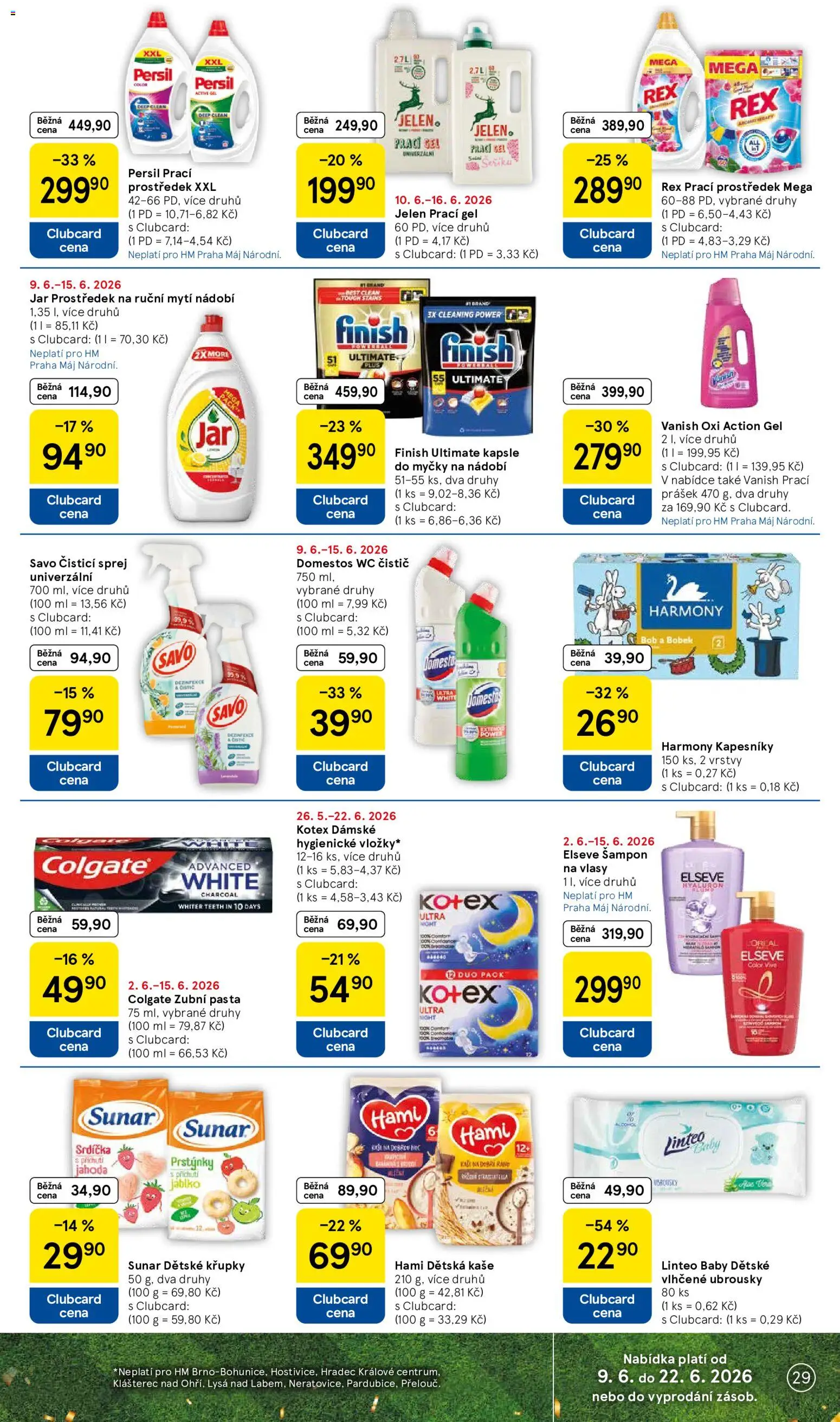 Tesco leták - Hypermarket od 10.06.2026 | Strana: 29 | Produkty: Zubní pasta, Domestos, Wc čistič, Šampon