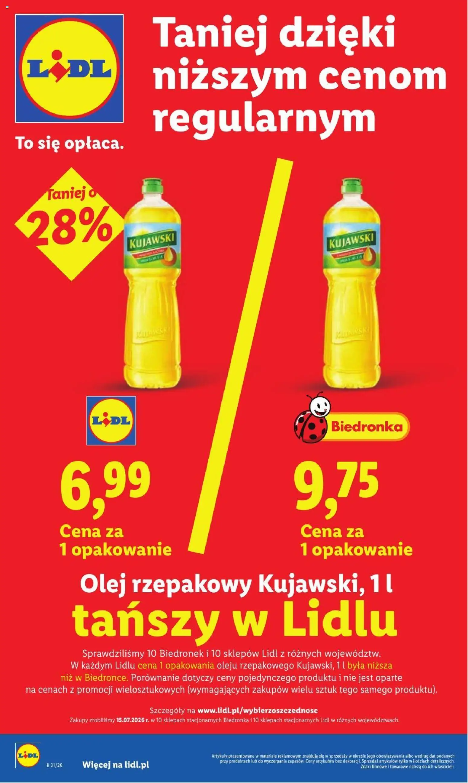 Lidl gazetka od 30.07.2026 | Strona: 6 | Produkty: Olej rzepakowy, Olej