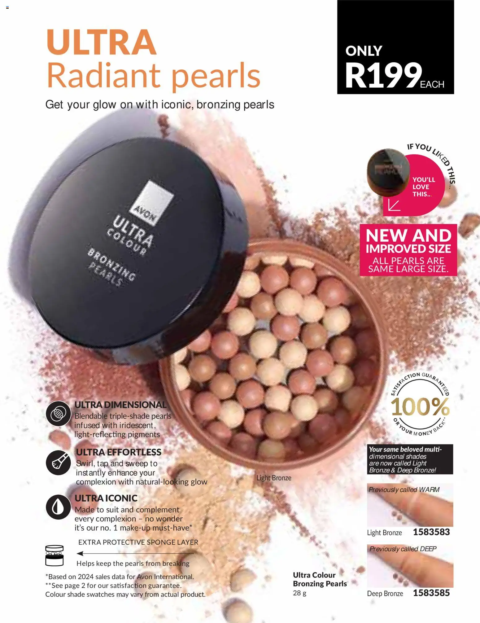 New Avon catalogue – valid from 01/07/2026 | Page: 43 | Products: Bronzing pearls, Data, Suit, Light