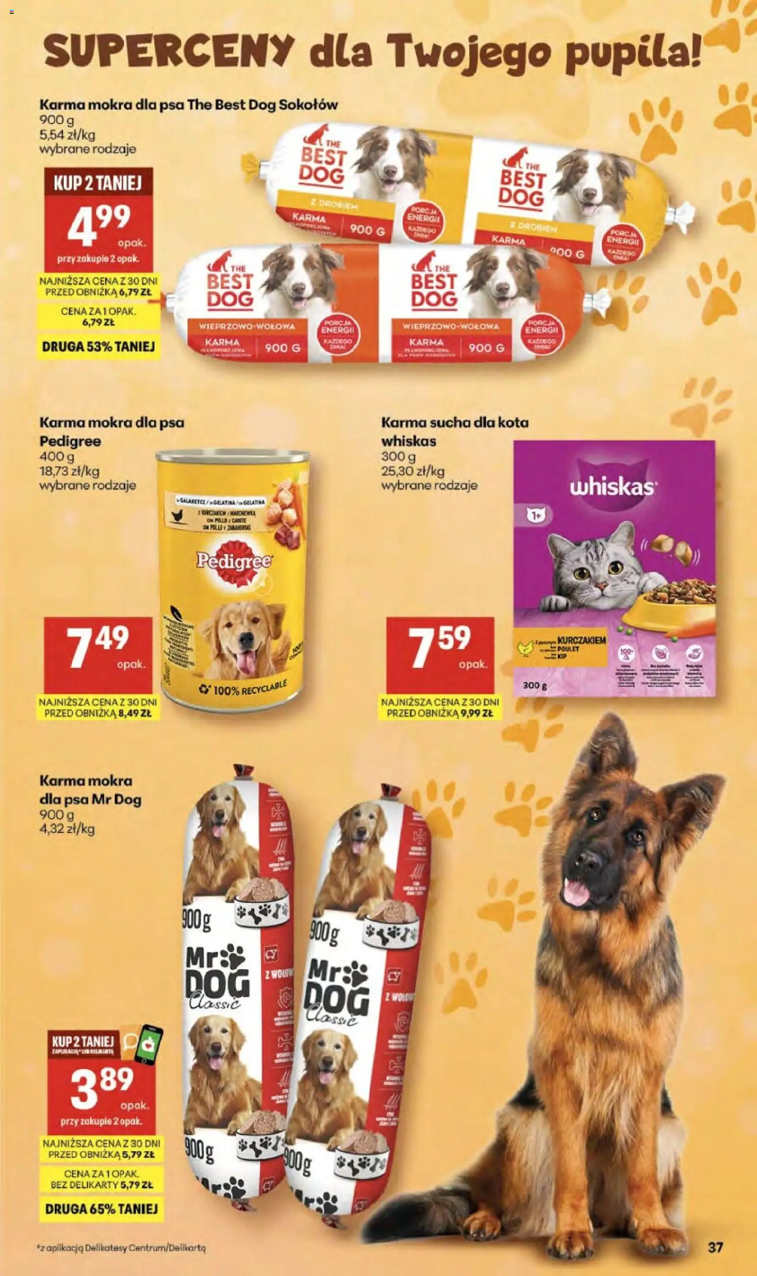 Delikatesy Centrum gazetka - Sklepy Własne od 14.05.2026 | Strona: 37 | Produkty: Delikatesy, Pedigree