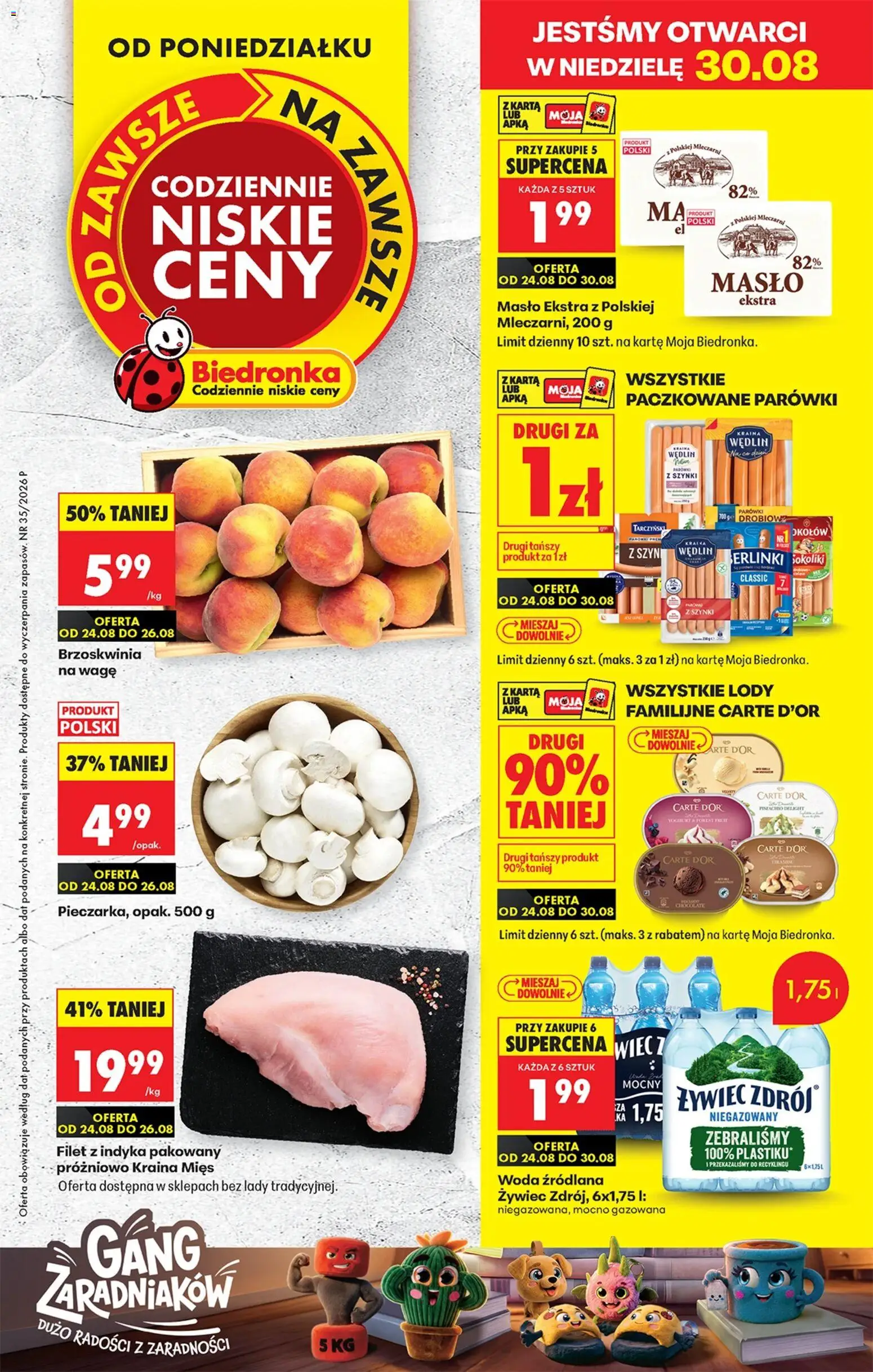 Biedronka gazetka od poniedziałku od 24.08.2026 | Strona: 1