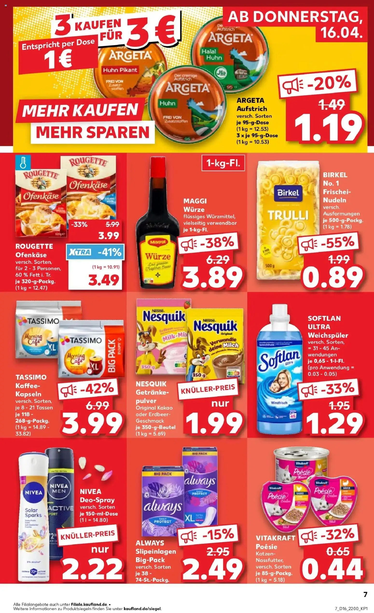 Kaufland Prospekt Sindelfingen	 – gültig ab 13.04.2026 | Seite: 19 | Produkte: Maggi, Milch, Kaffee, Rougette ofenkase
