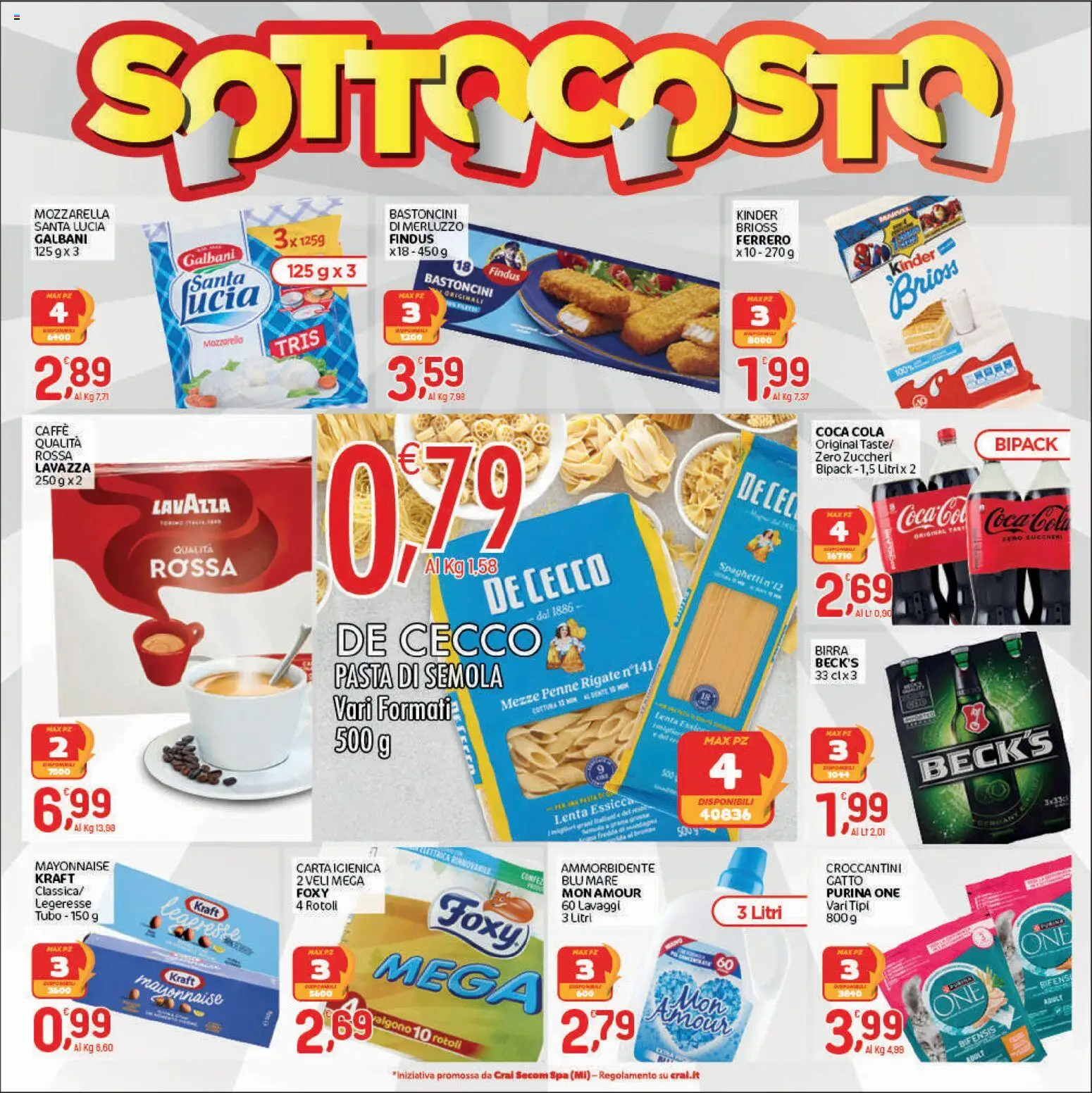 Volantino CRAI del 03/09/2026 | Pagina: 2 | Prodotti: Carta igienica, Birra, Spaghetti, Coca Cola