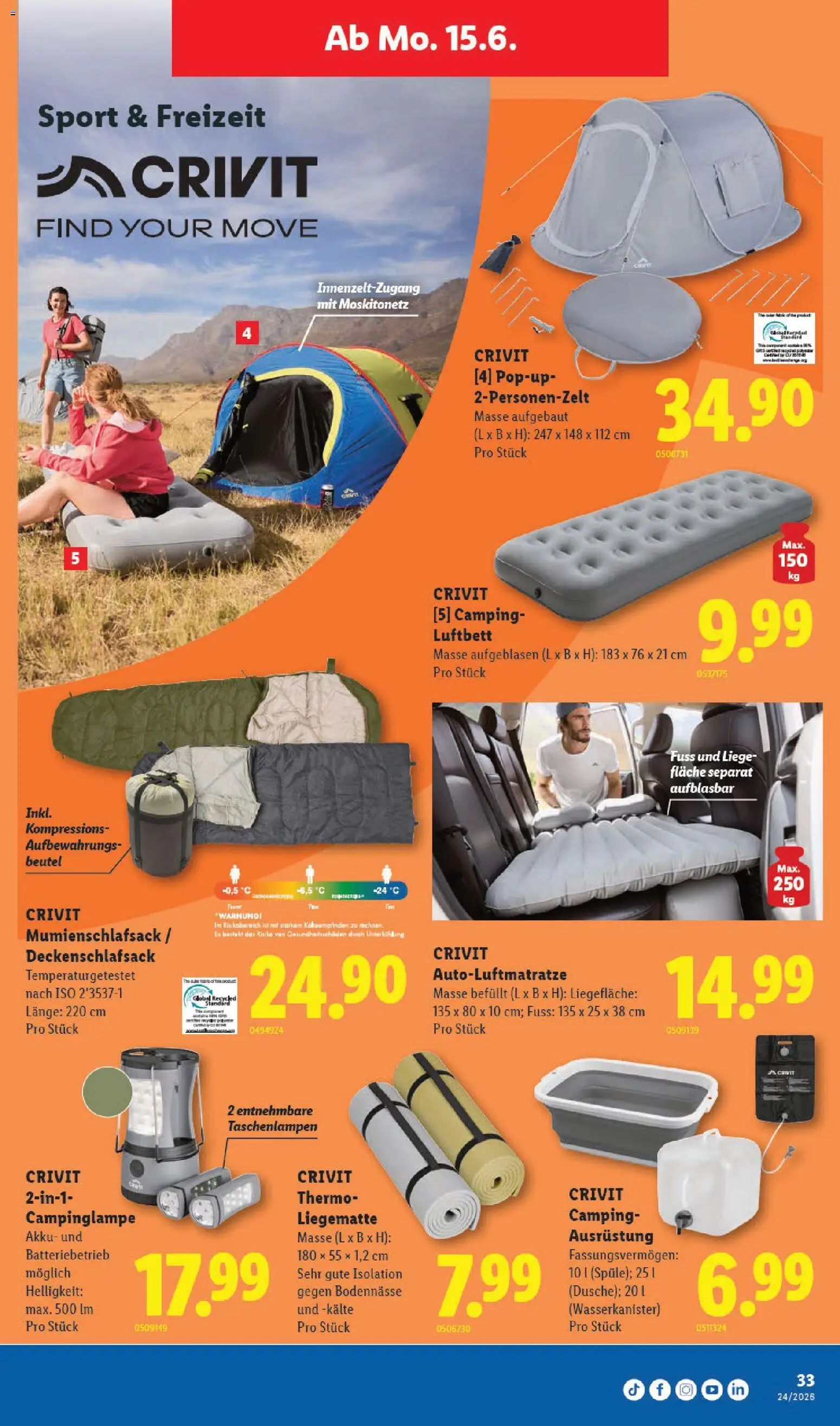 Lidl aktionen – gültig ab 11.06.2026 | Seite: 37 | Produkte: Liege