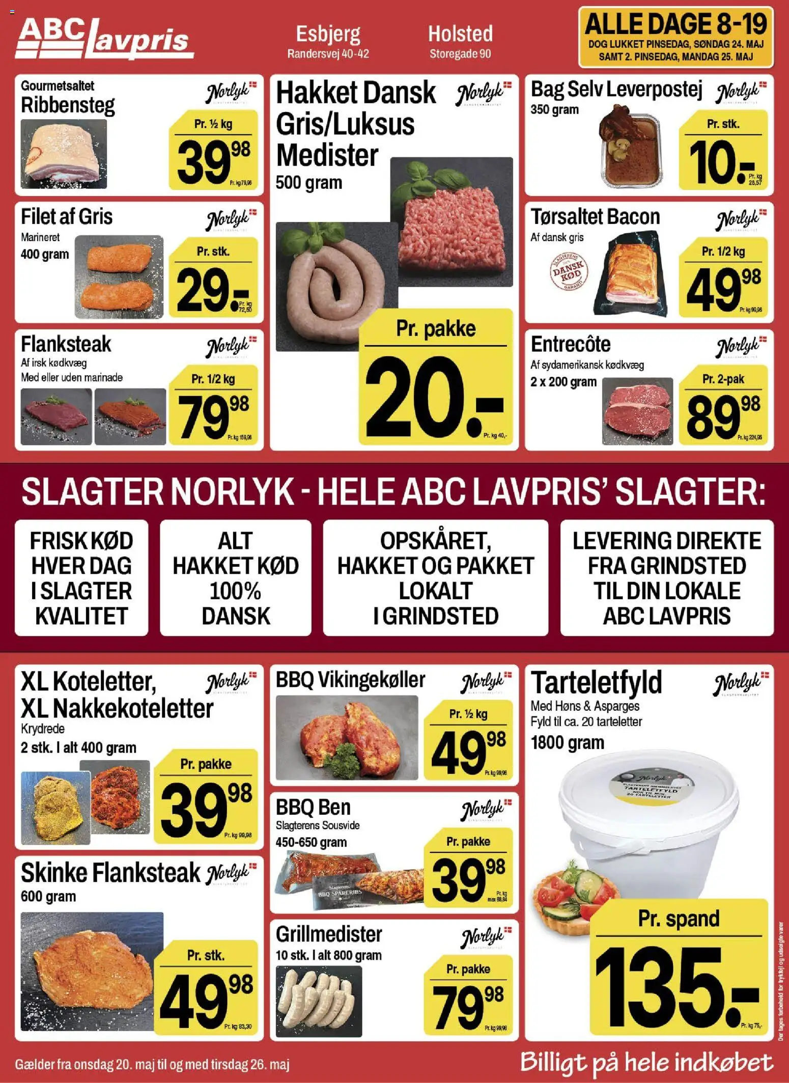 Abc Lavpris tilbudsavis – gyldig fra 20.05.2026 | Side: 6 | Produkter: Skinke, Hakket kød, Entrecote, Leverpostej