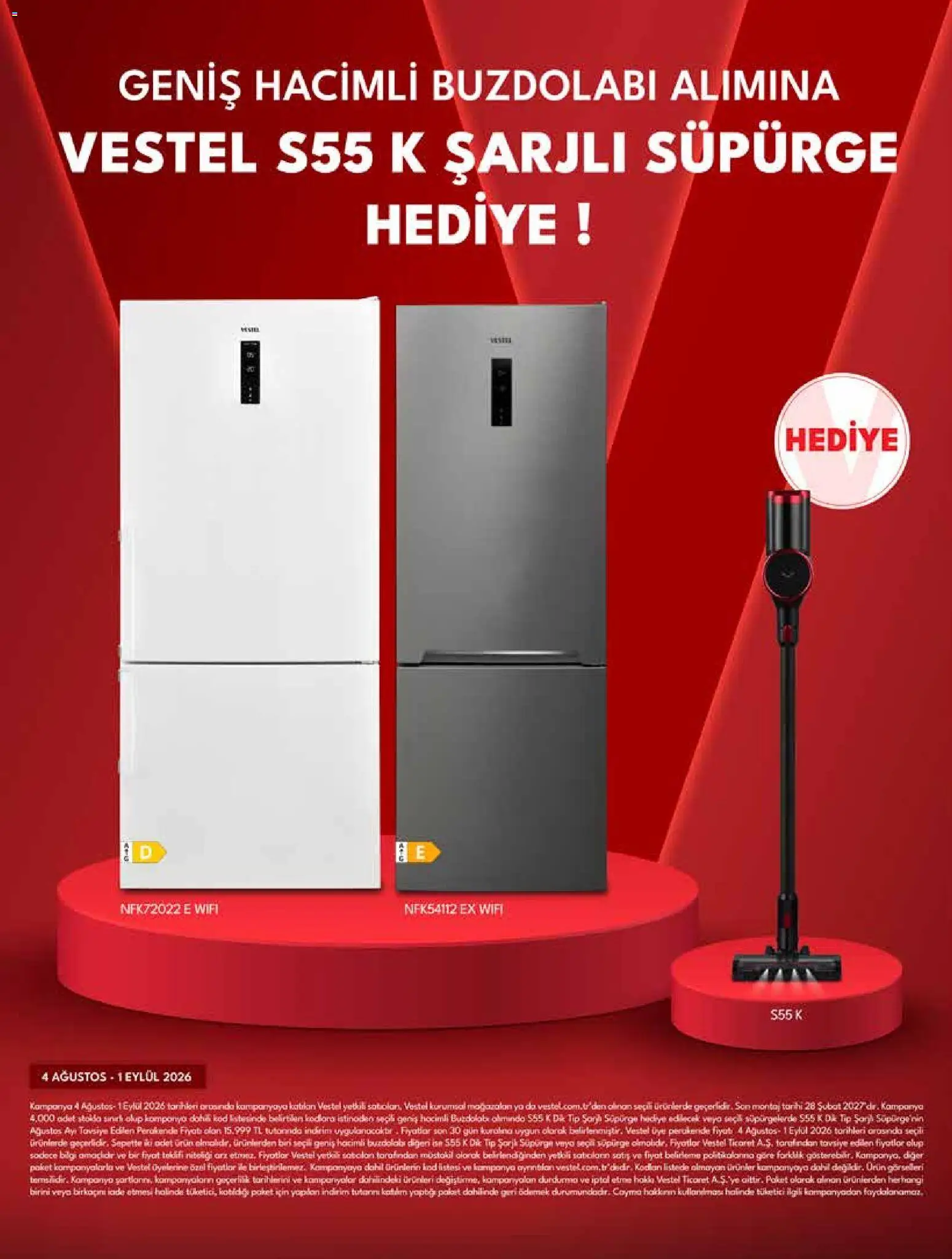 Vestel Katalog - 01 Ağustos 2026 tarihinden itibaren geçerlidir | Sayfa: 7 | Ürünler: Buzdolabı