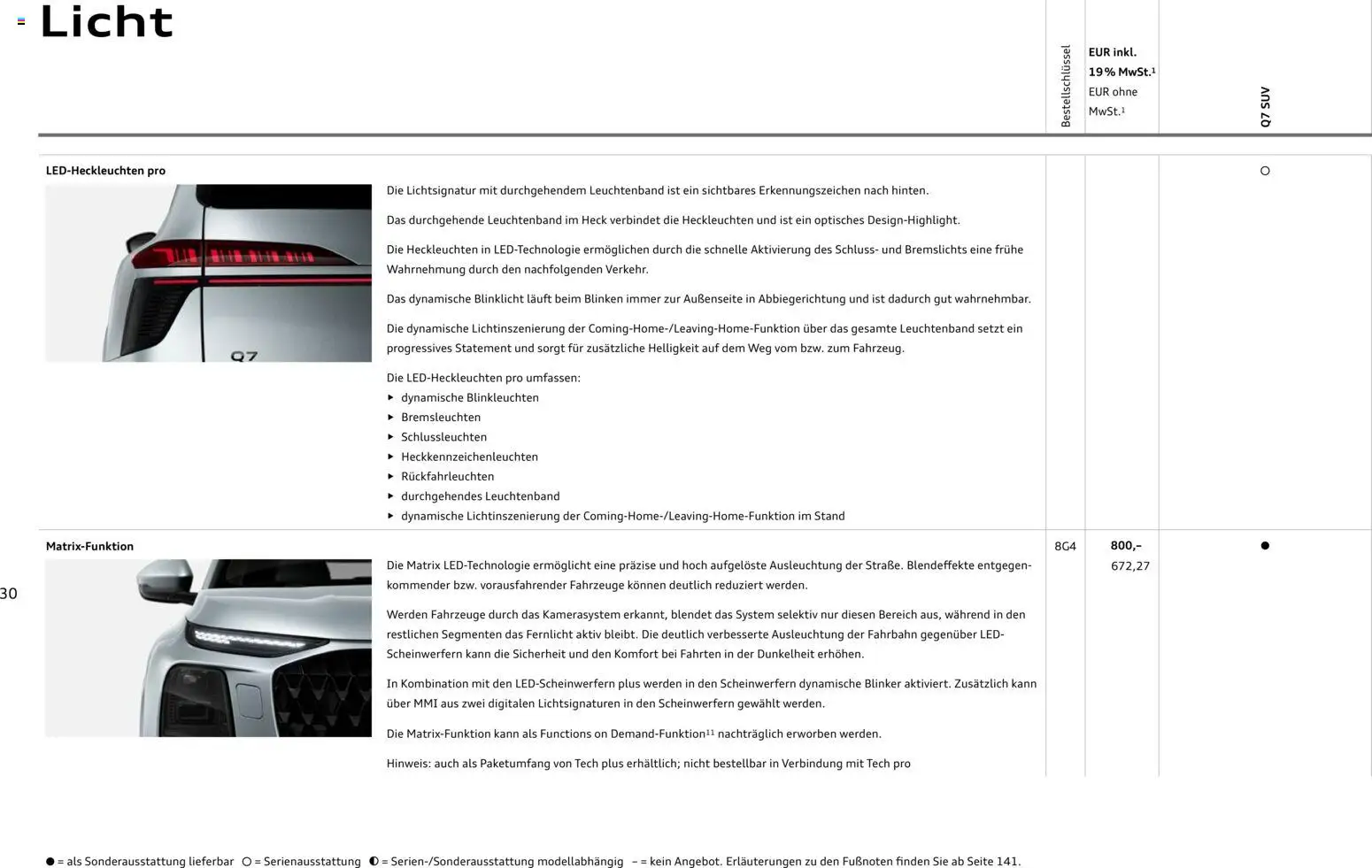 Audi Q7 – gültig ab 23.06.2026 | Seite: 30