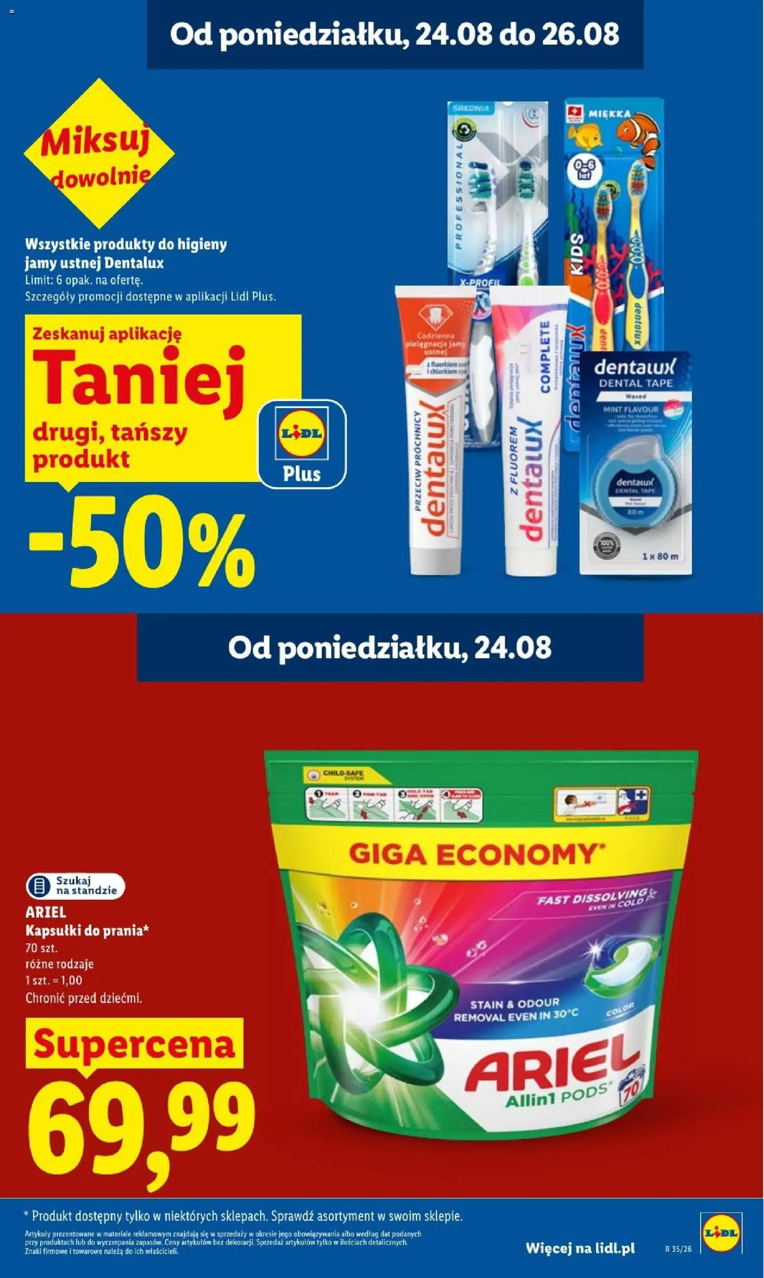 Lidl gazetka od 24.08.2026 | Strona: 25 | Produkty: Kapsułki, Ariel