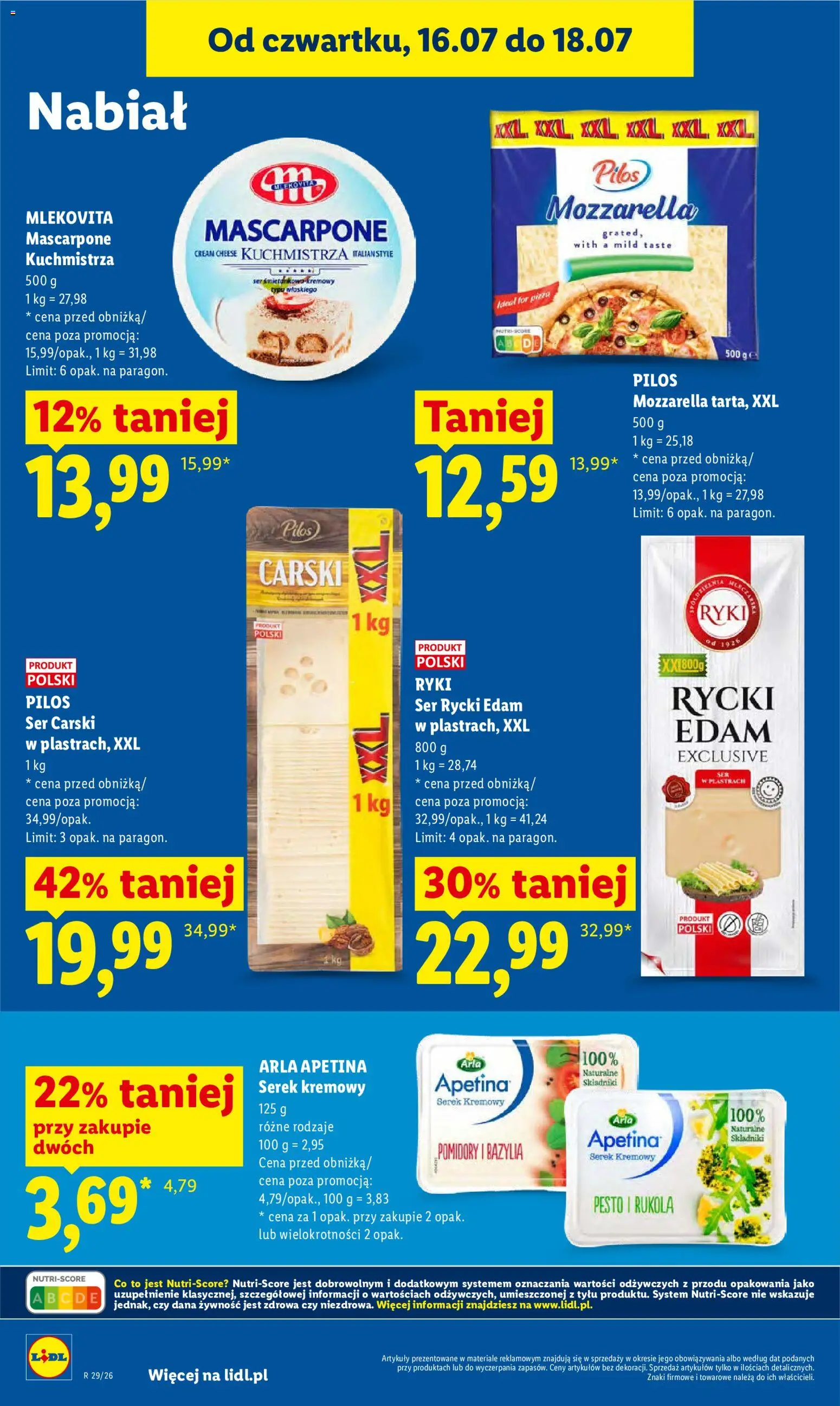 Lidl Polsko leták od 16.07.2026 | Strana: 64 | Produkty: Pizza, Pesto, Rukola, Mascarpone