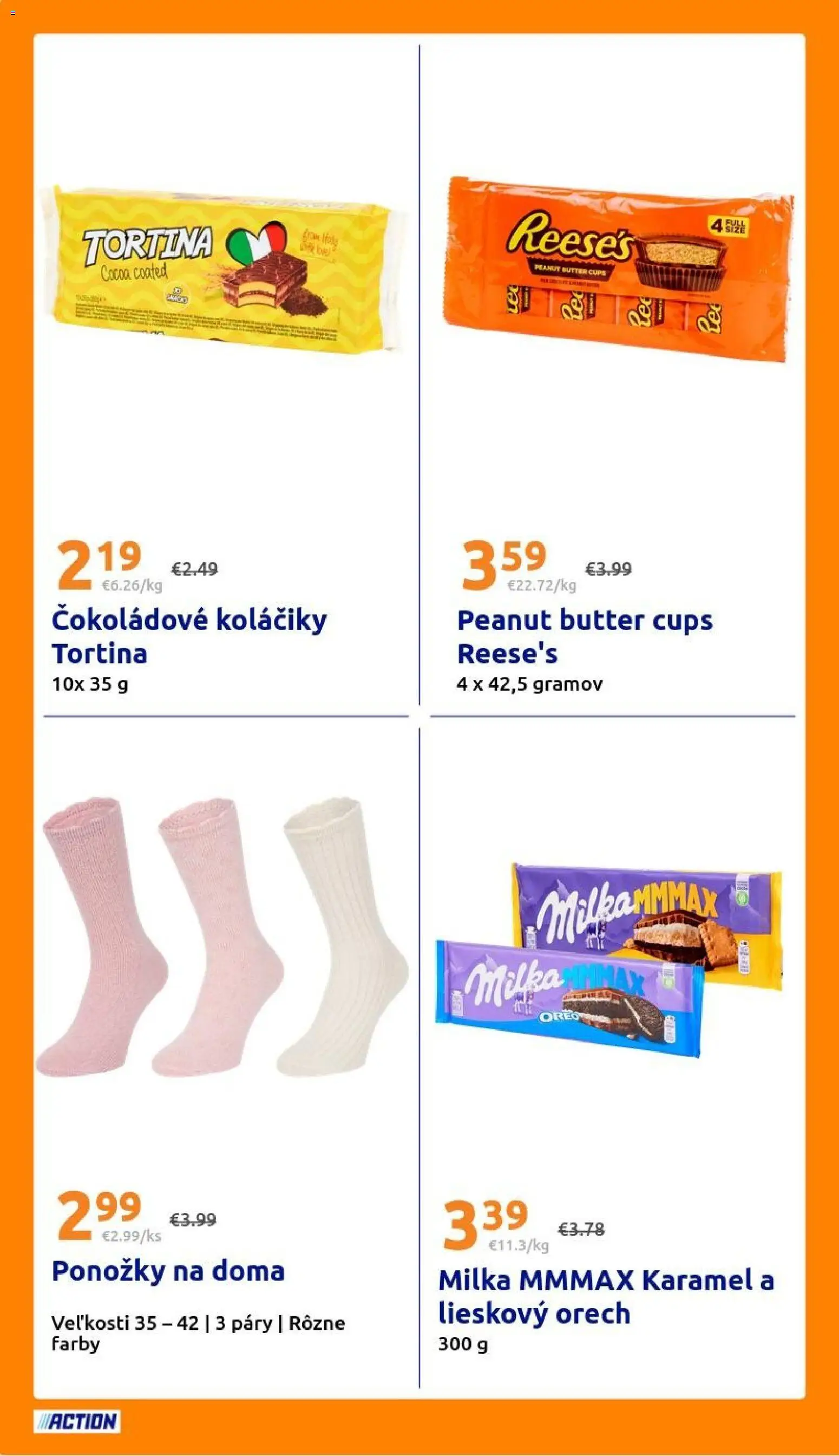 Nové Action akcie – leták je platný od 21.10.2026 | Strana: 24 | Produkty: Oreo, Ponožky, Milka