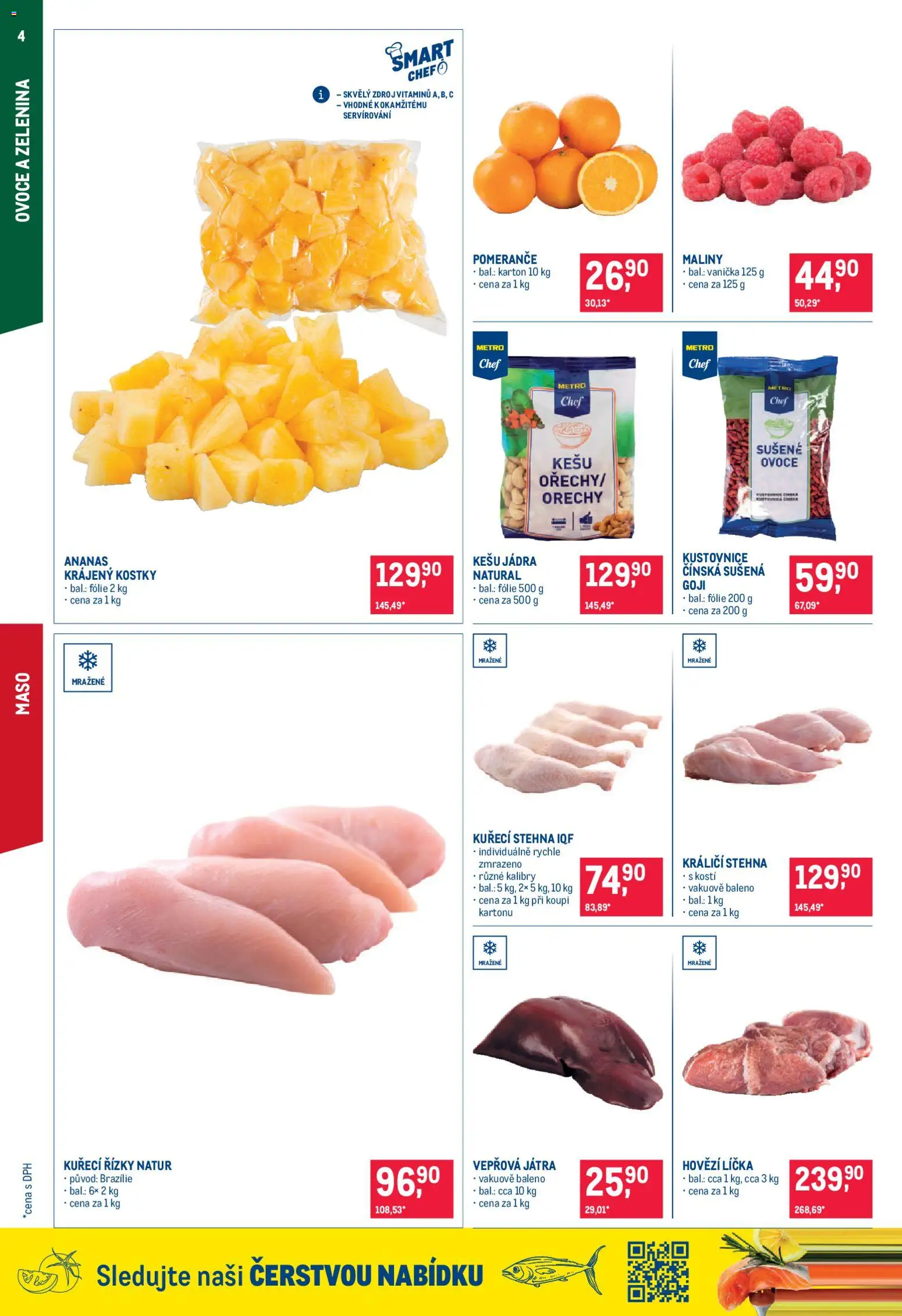 Makro leták - Gastronomie od 26.08.2026 | Strana: 4 | Produkty: Kuřecí řízky, Pomeranče, Řízky, Kuřecí stehna