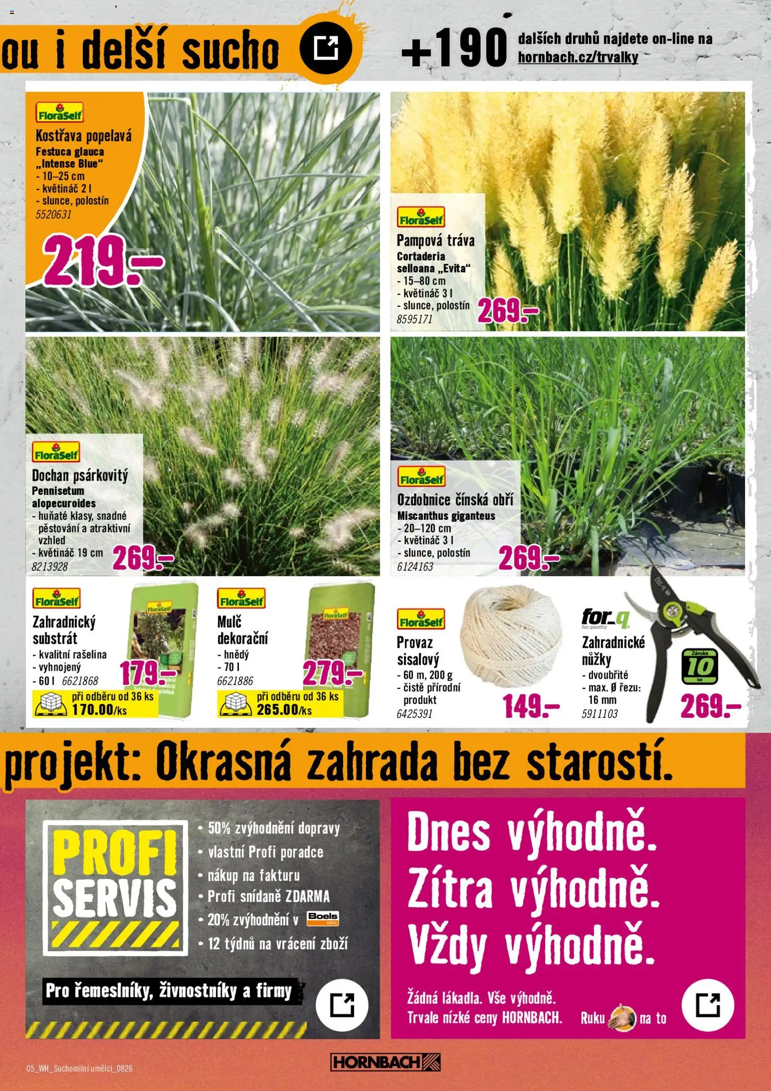 HORNBACH leták - Zelená střecha od 12.08.2026 | Strana: 5 | Produkty: Nůžky, Rašelina, Substrát, Květináč