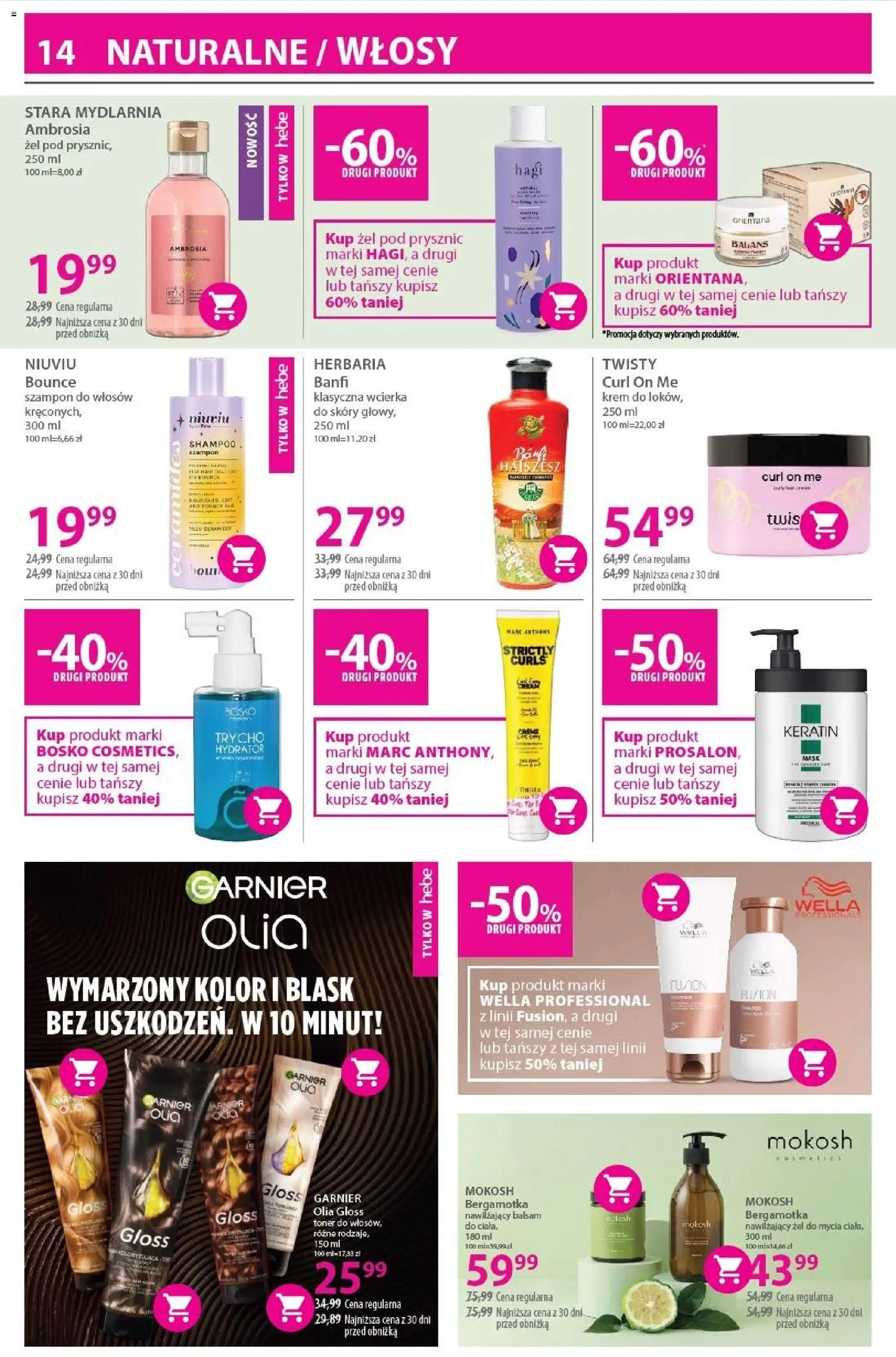 Hebe gazetka od 18.04.2026 | Strona: 14 | Produkty: Prysznic, Szampon, Żel pod prysznic, Krem
