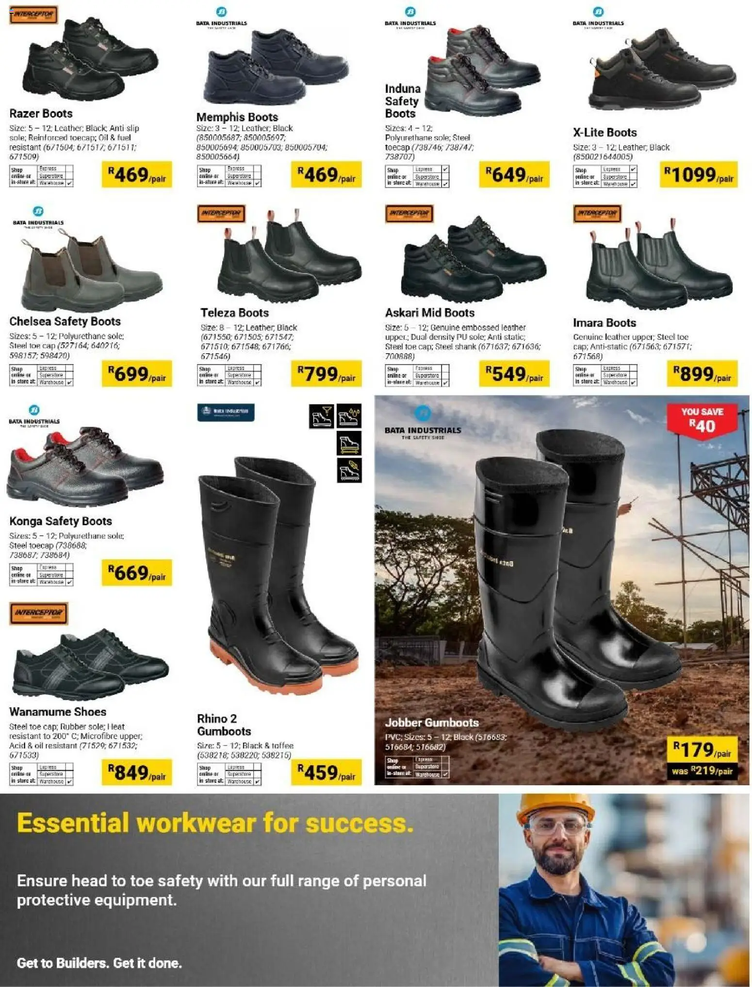 New Builders catalogue – valid from 06/10/2026 | Page: 47 | Products: Boots, Cap, Oil