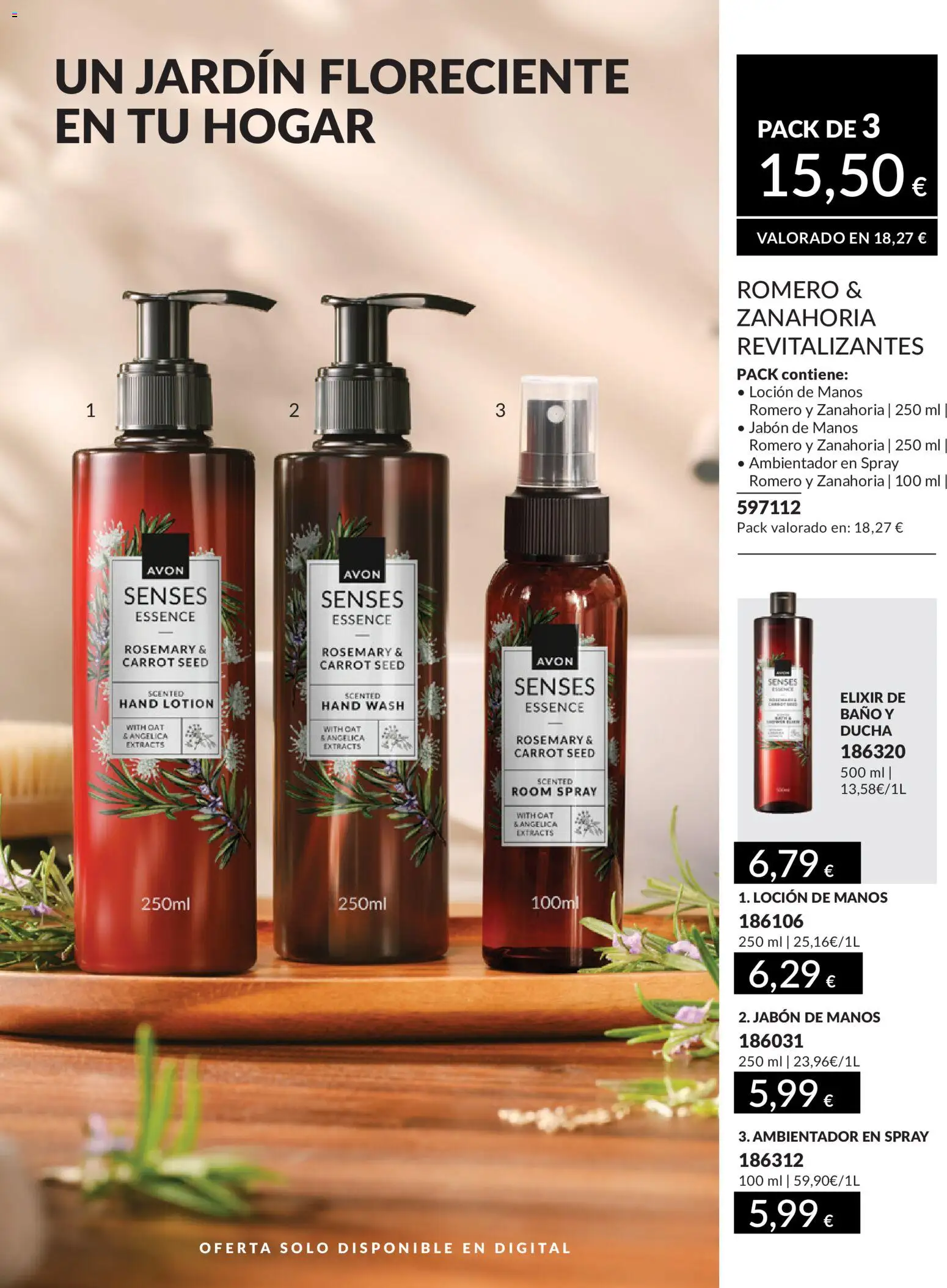 Catálogo AVON campaña 6 │ válido desde el 01.06.2026 | Página: 193 | Productos: Jabón, Zanahoria, Baño, Ducha