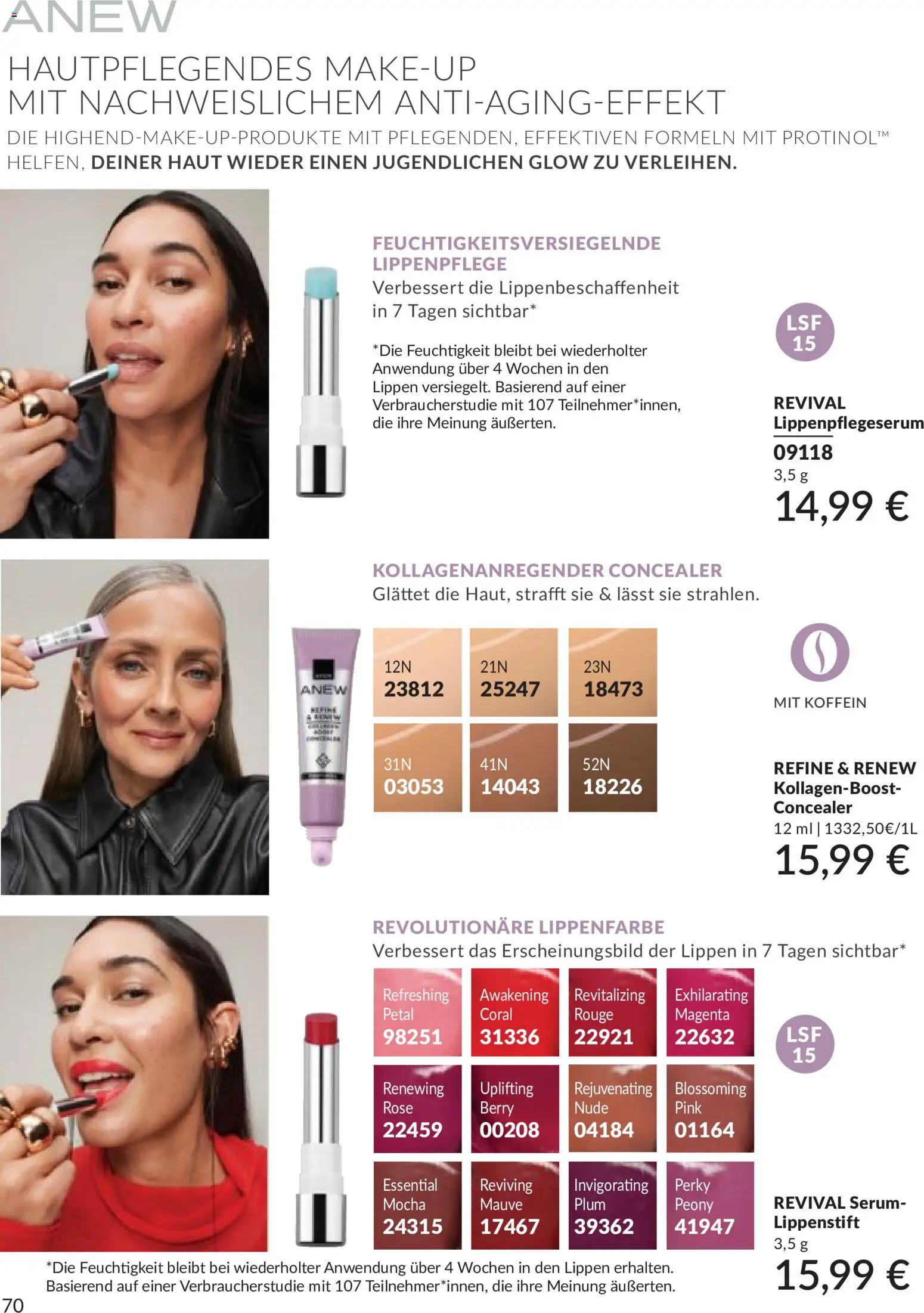 AVON Katalog Juni 2026 – gültig ab 01.06.2026 | Seite: 70 | Produkte: Coral, Concealer, Rouge, Serum