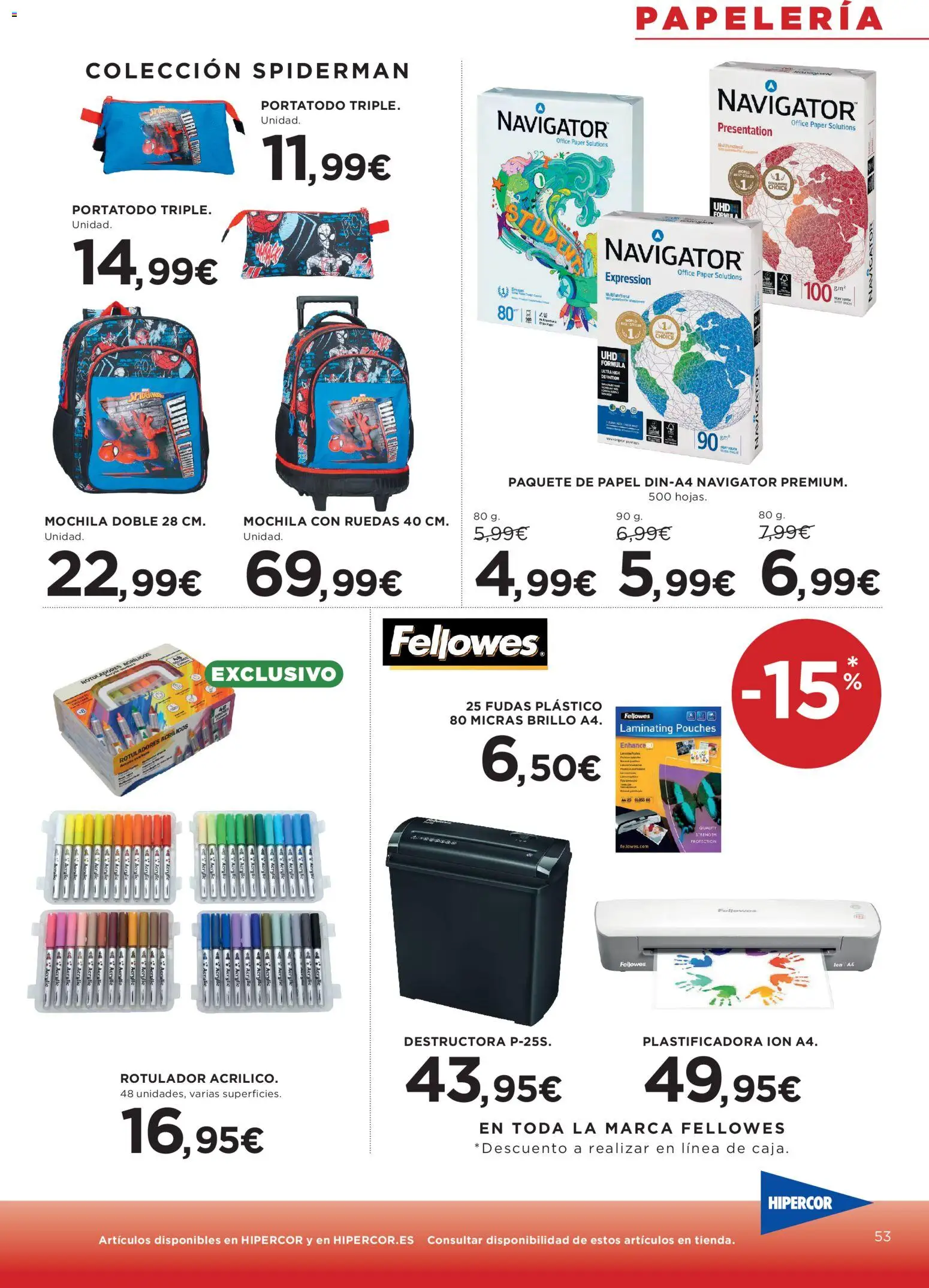 Hipercor catálogo │ válido desde el 21.05.2026 | Página: 53 | Productos: Mochila, Autoradio