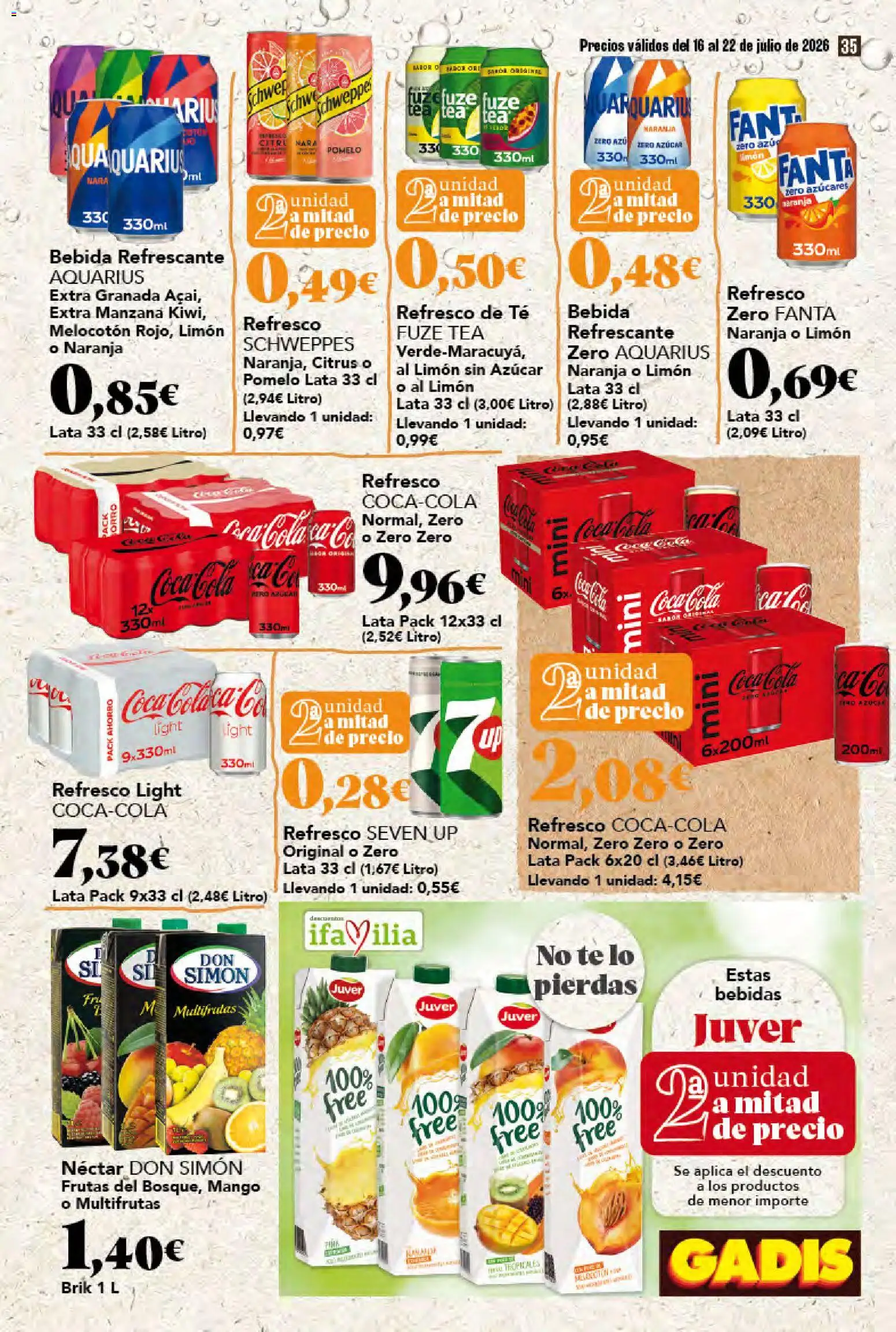 Gadis folleto │ válido desde el 16/07/2026 | Página: 35 | Productos: Manzana, Té, Ρούτερ, Néctar